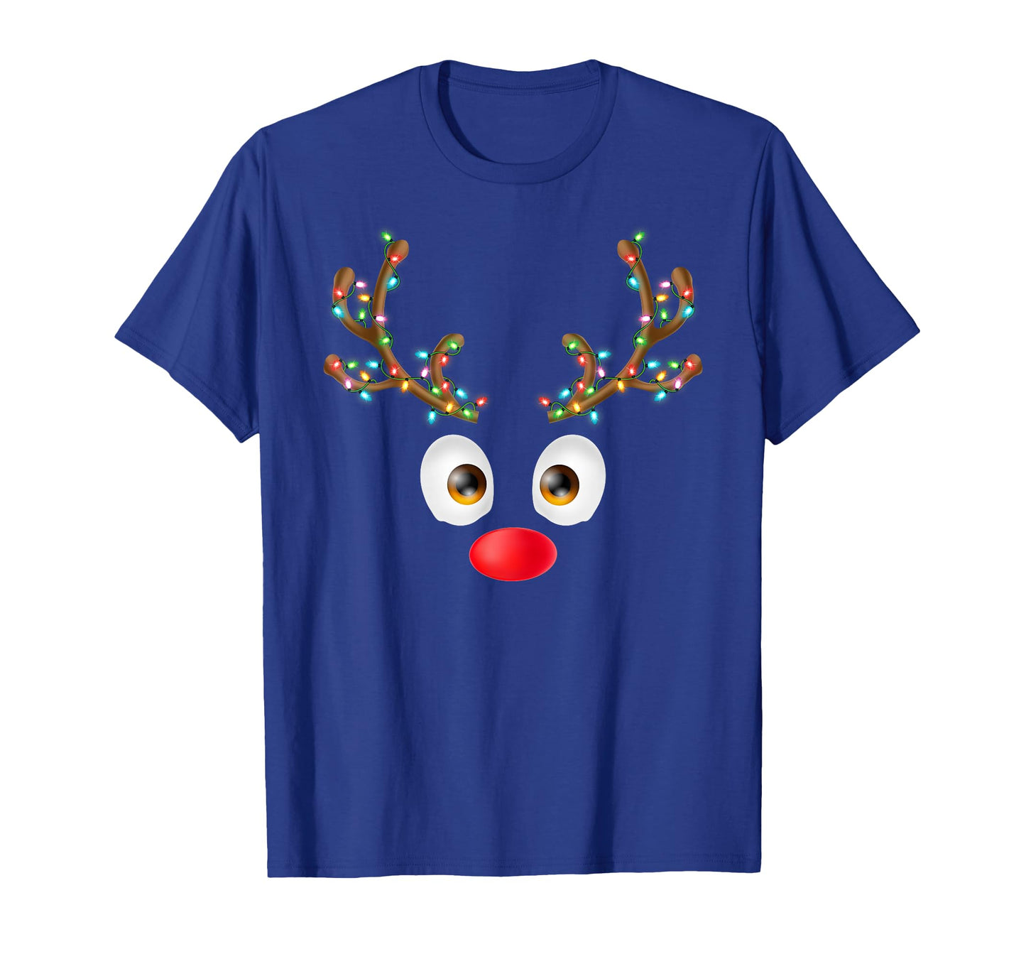 Matching Family Funny Reindeer Face Christmas T-Shirt