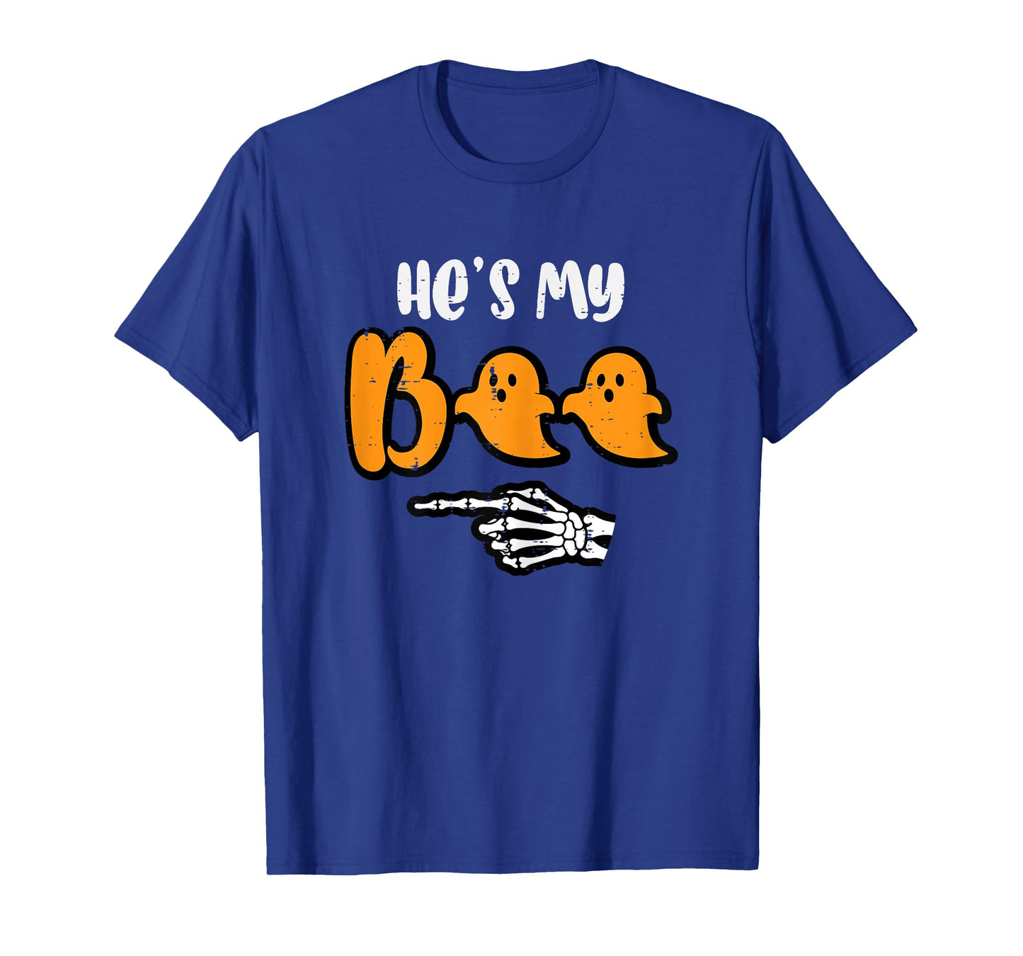 Halloween Matching Hes My Boo Skeleton Couple Costume Women T-Shirt