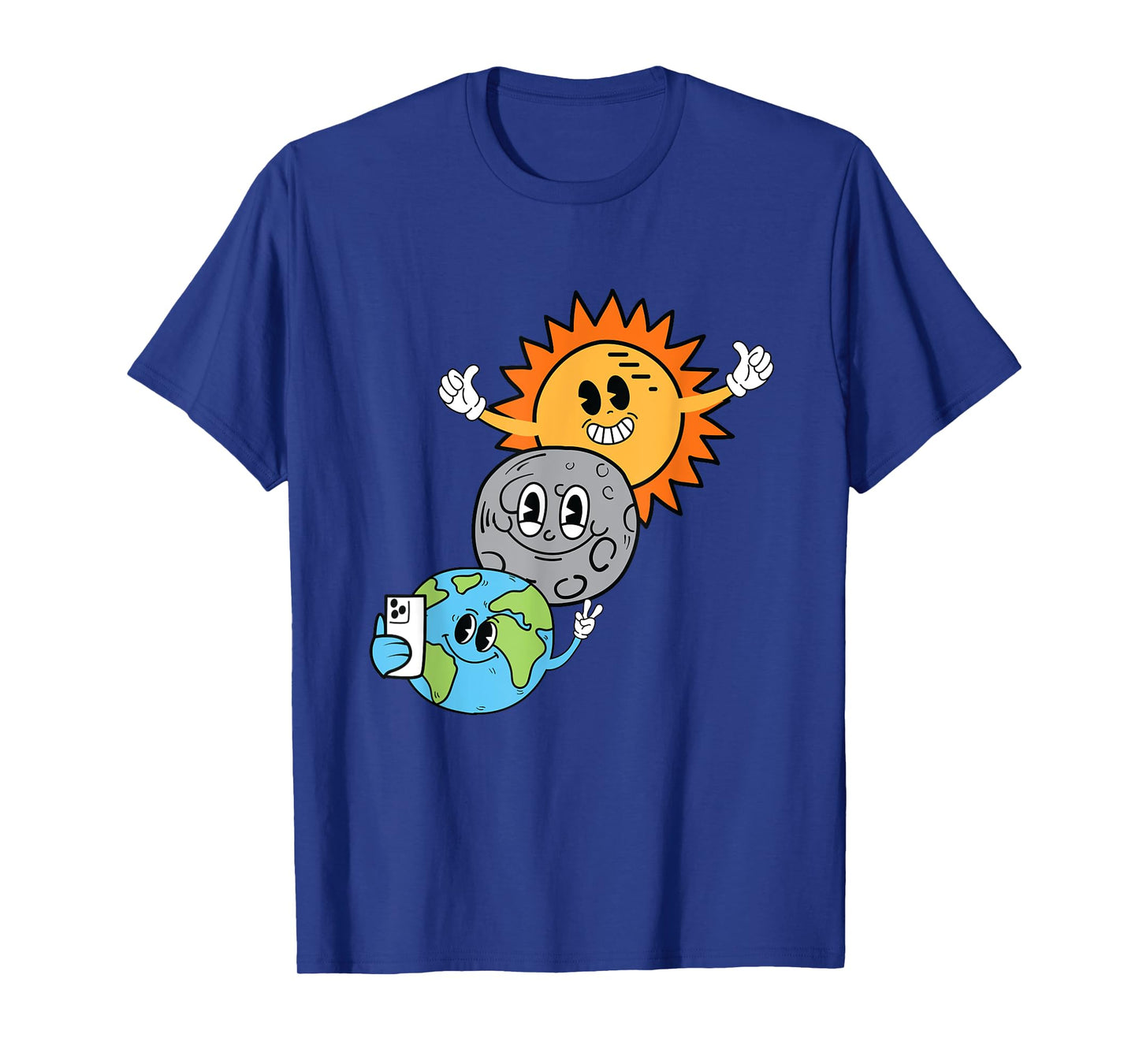 2024 Solar Eclipse Sun Moon Earth Selfie Kids Adult April 8 T-Shirt