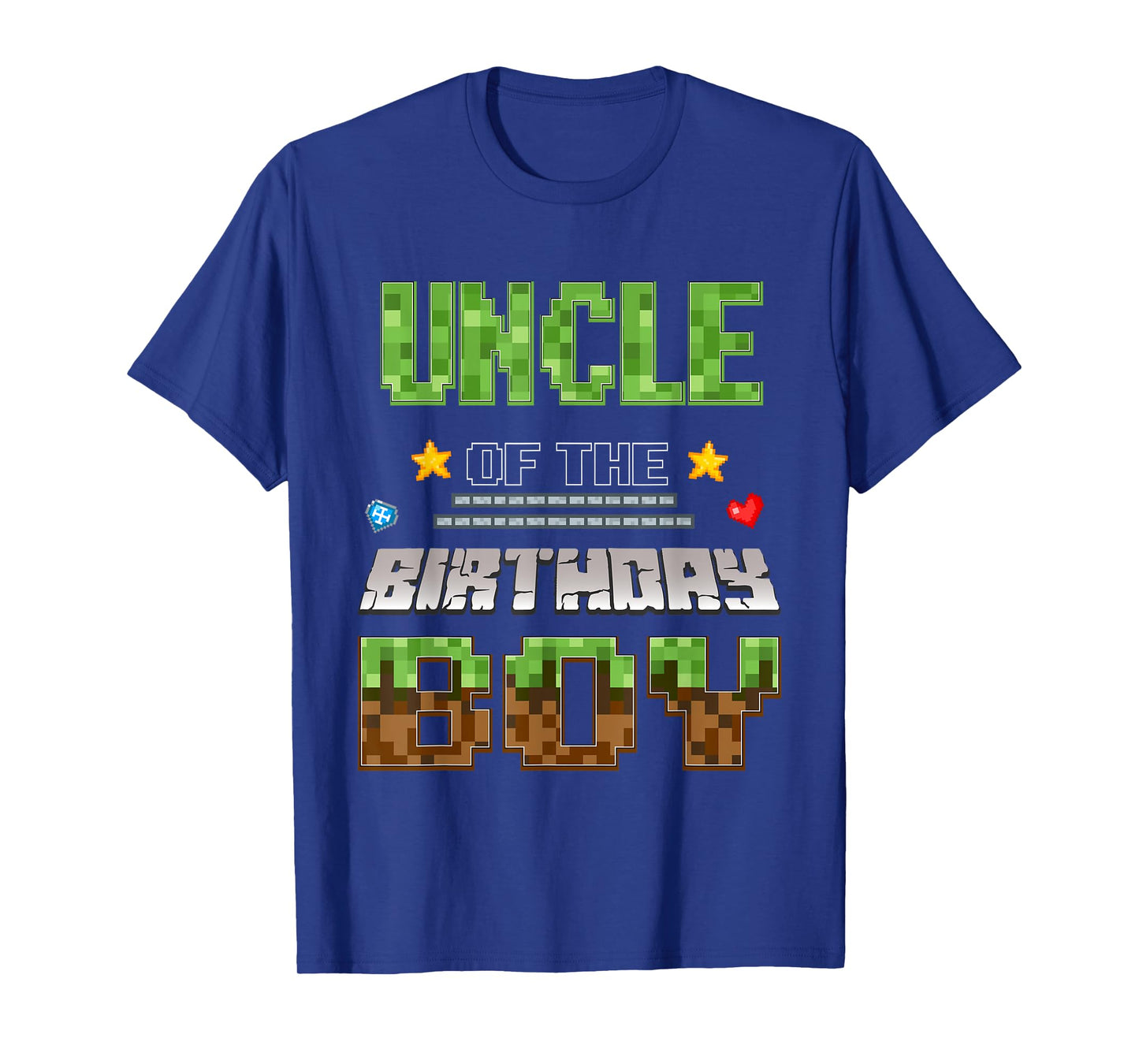 Uncle of The Birthday Boy Video Gamer Pixel Birthday Party T-Shirt