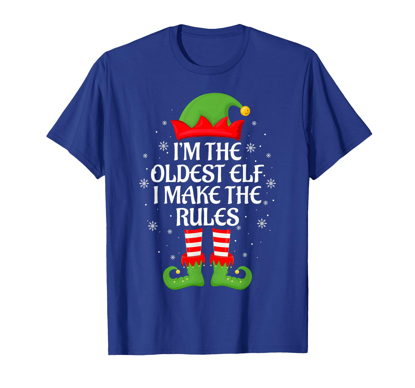 Oldest Elf Xmas Matching Family Elf Squad Christmas T-Shirt