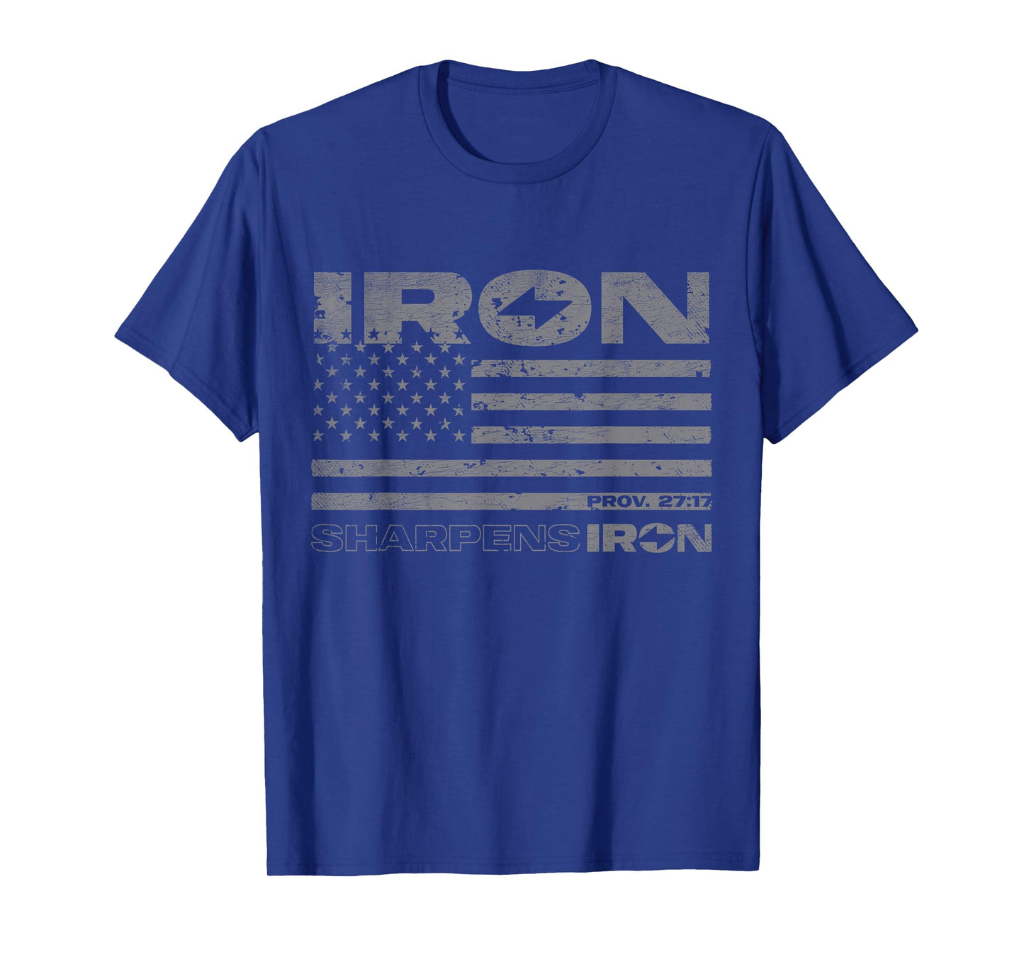 Iron Sharpens Iron Distressed American Flag T-Shirt
