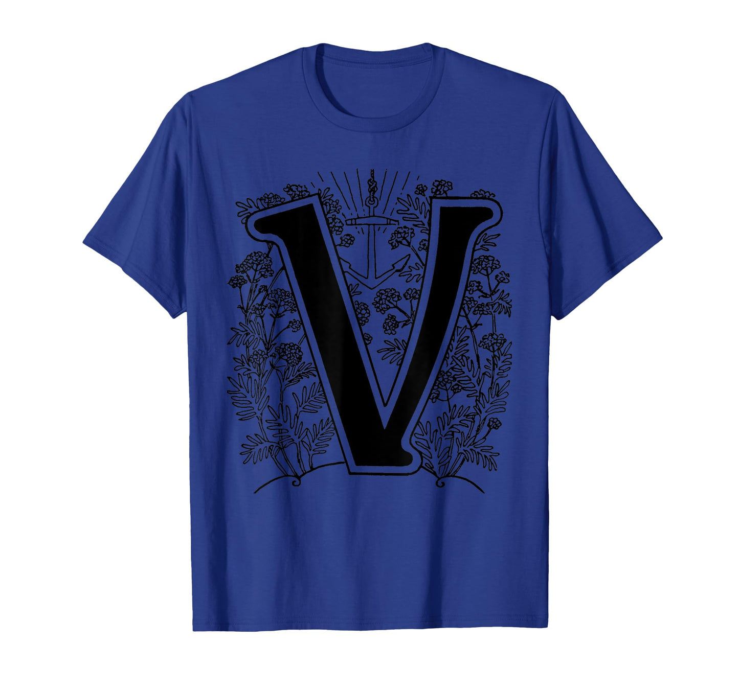 The Letter V Vintage Illustration Alphabet Monogram Initial T-Shirt