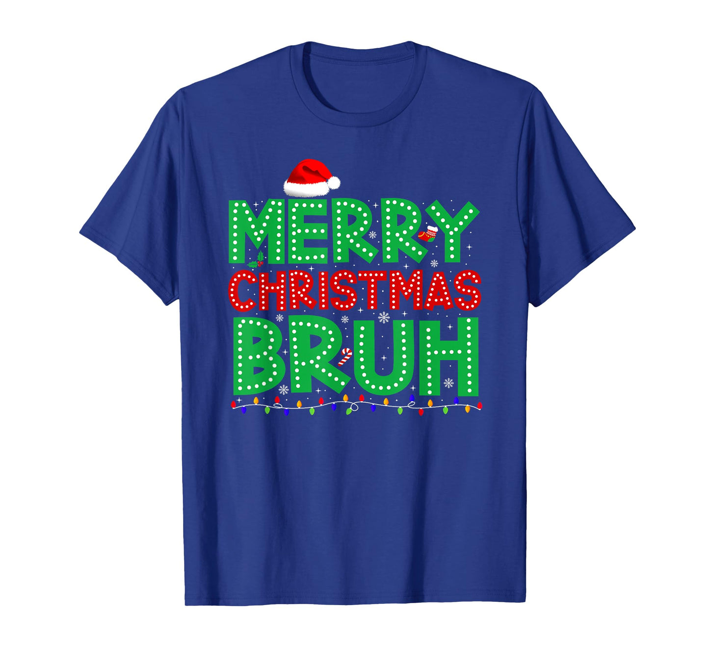 Merry Christmas Bruh Funny Meme Bro Greeting Teens Boys Men T-Shirt