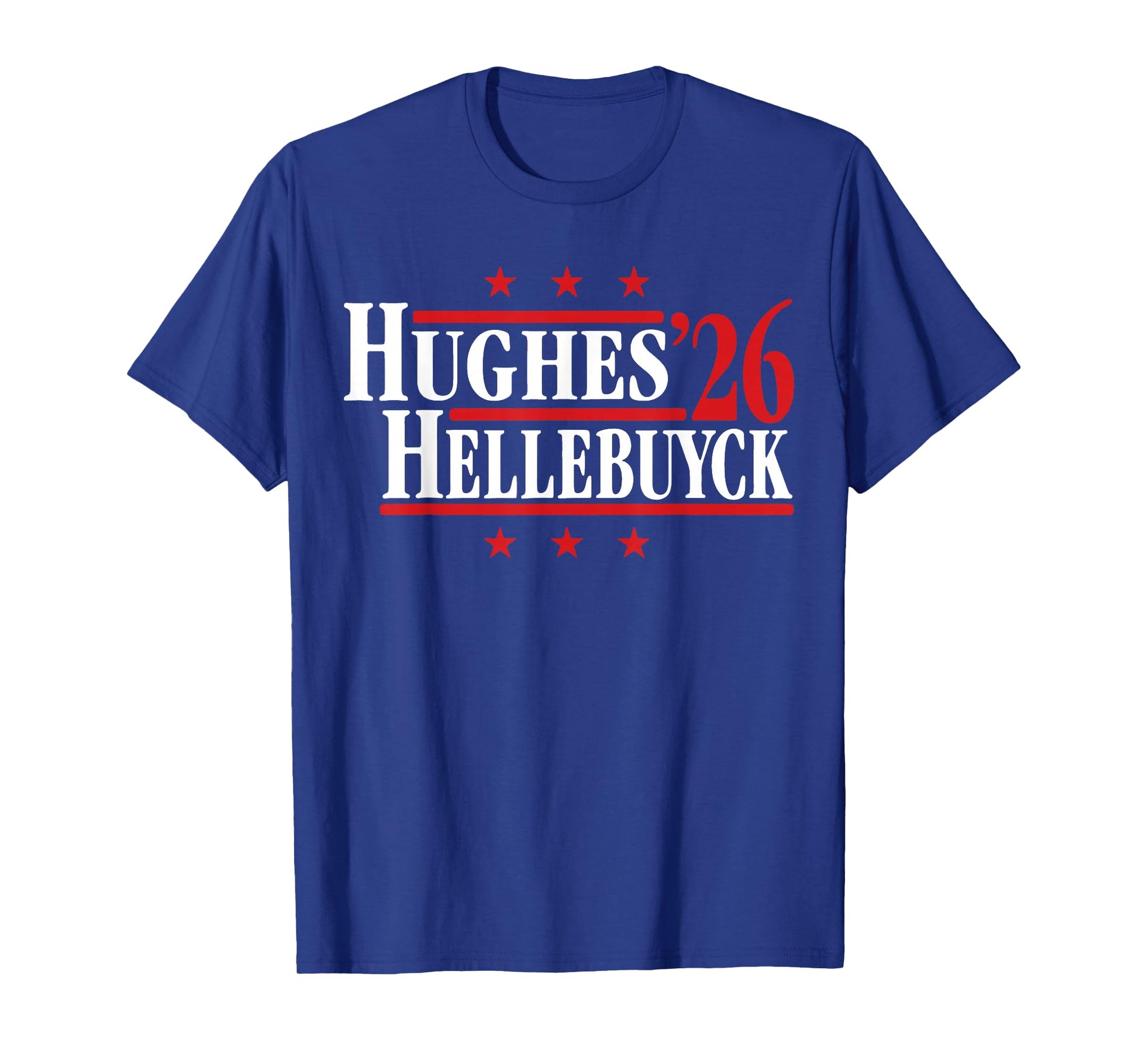 Hughes and Hellebuyck '26 T-Shirt - T-Shirt | Royal