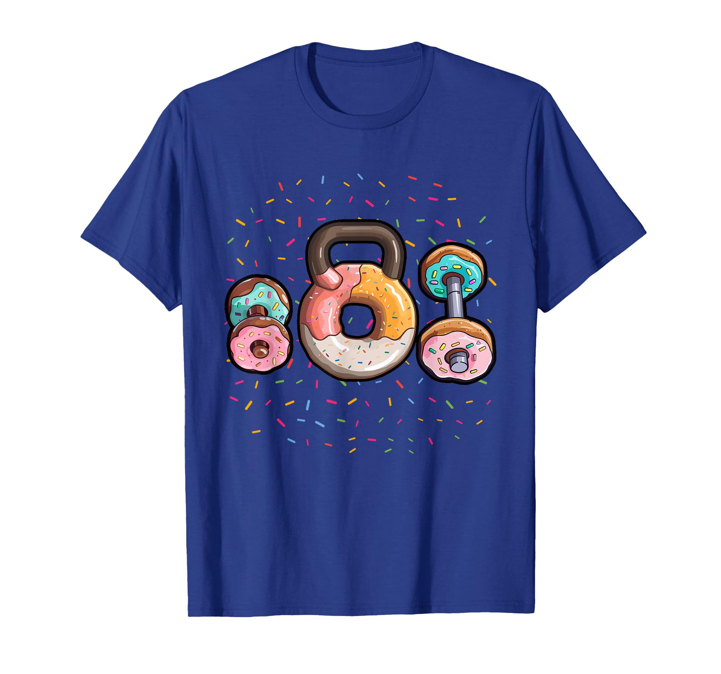 Kettlebell Donut Shirt Funny Gym Shirt Gym Fitness Doughnut T-Shirt