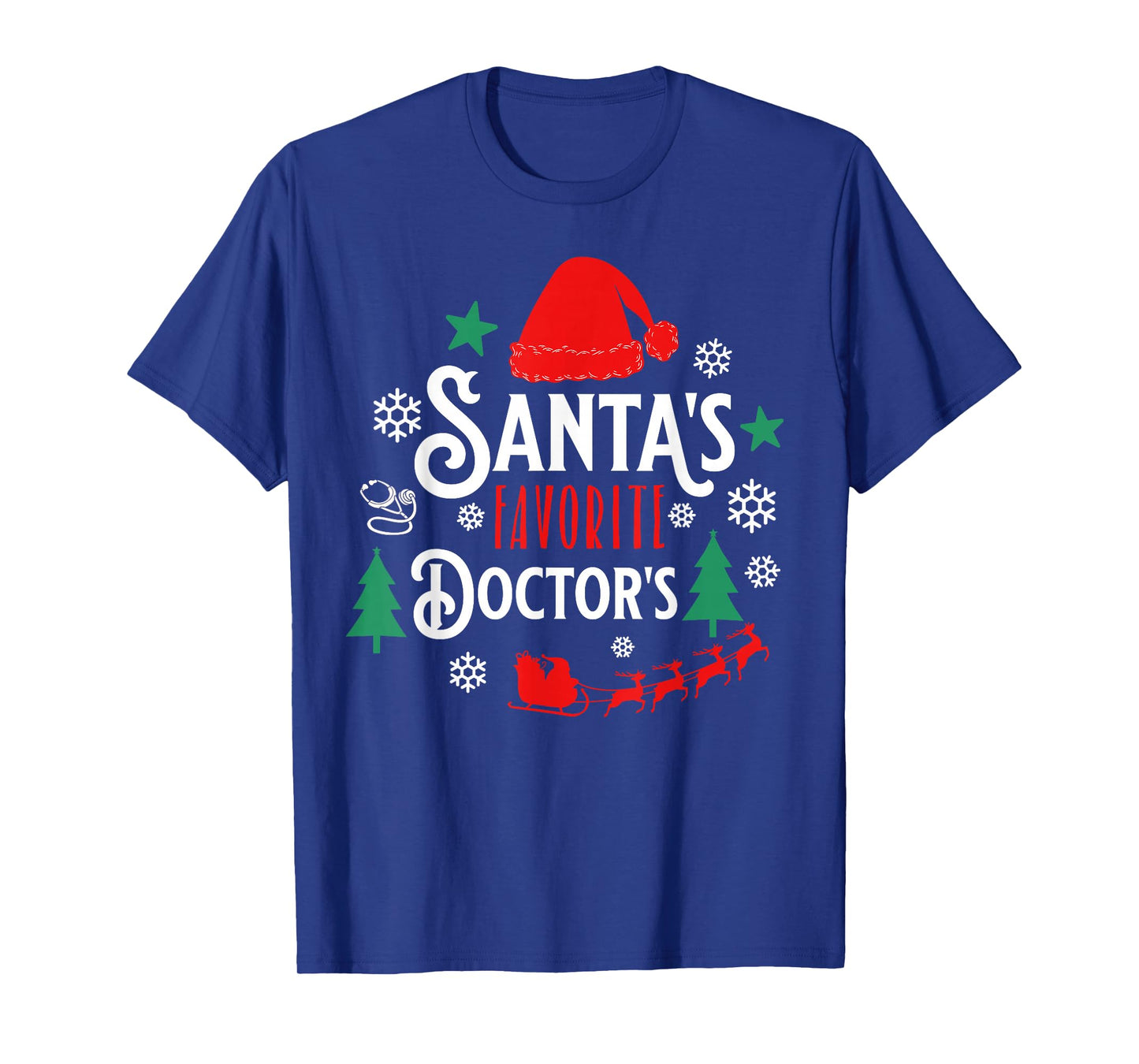 Santa Loves Doctor's Funny Christmas Doctor Holiday T-Shirt