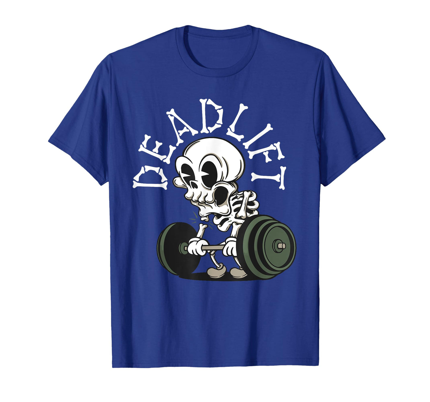 Deadlift Funny Halloween Skeleton Weight Lifting Workout Men T-Shirt