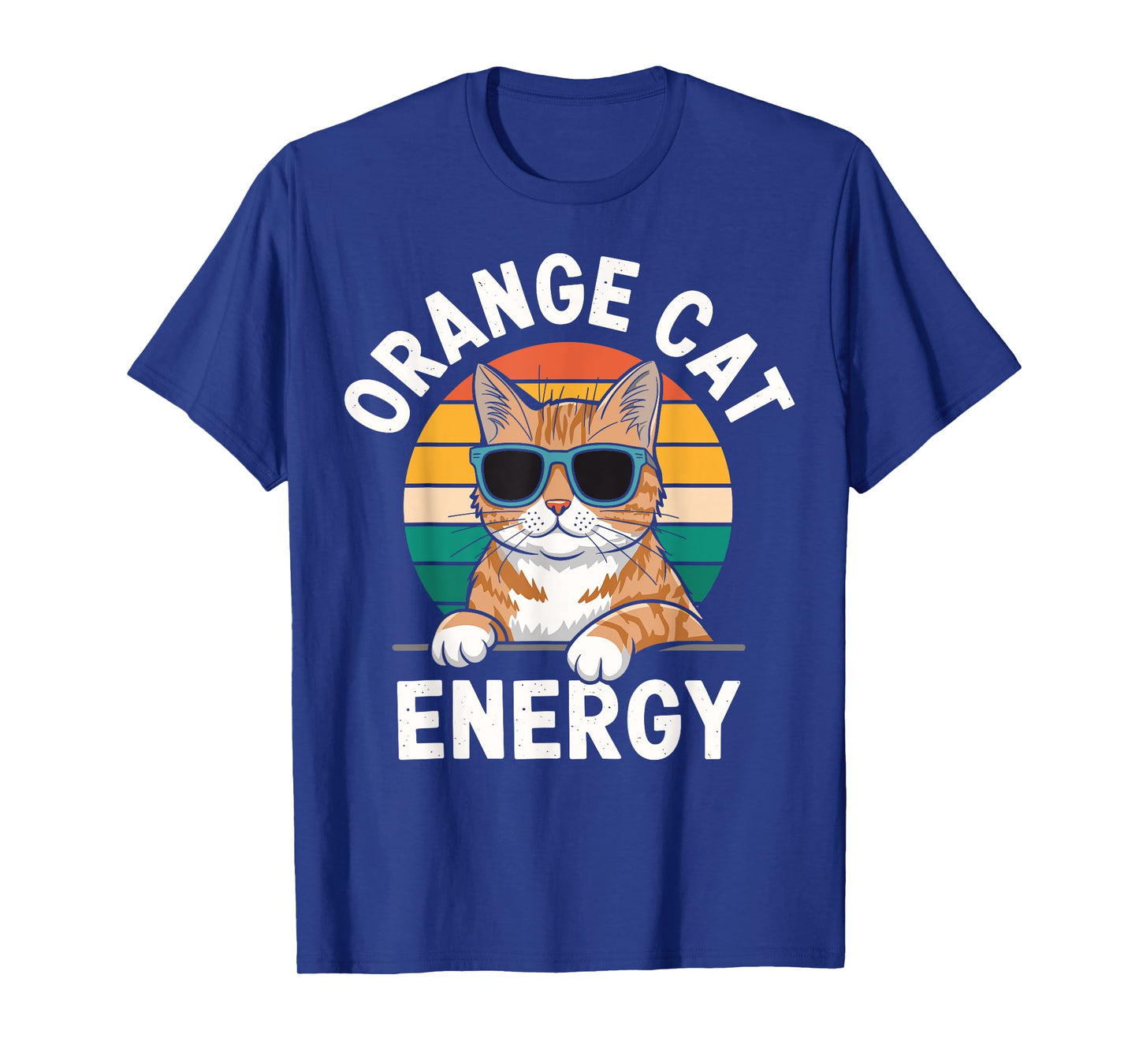 Orange Cat Energy Tabby Cat Men Women Kids T-Shirt