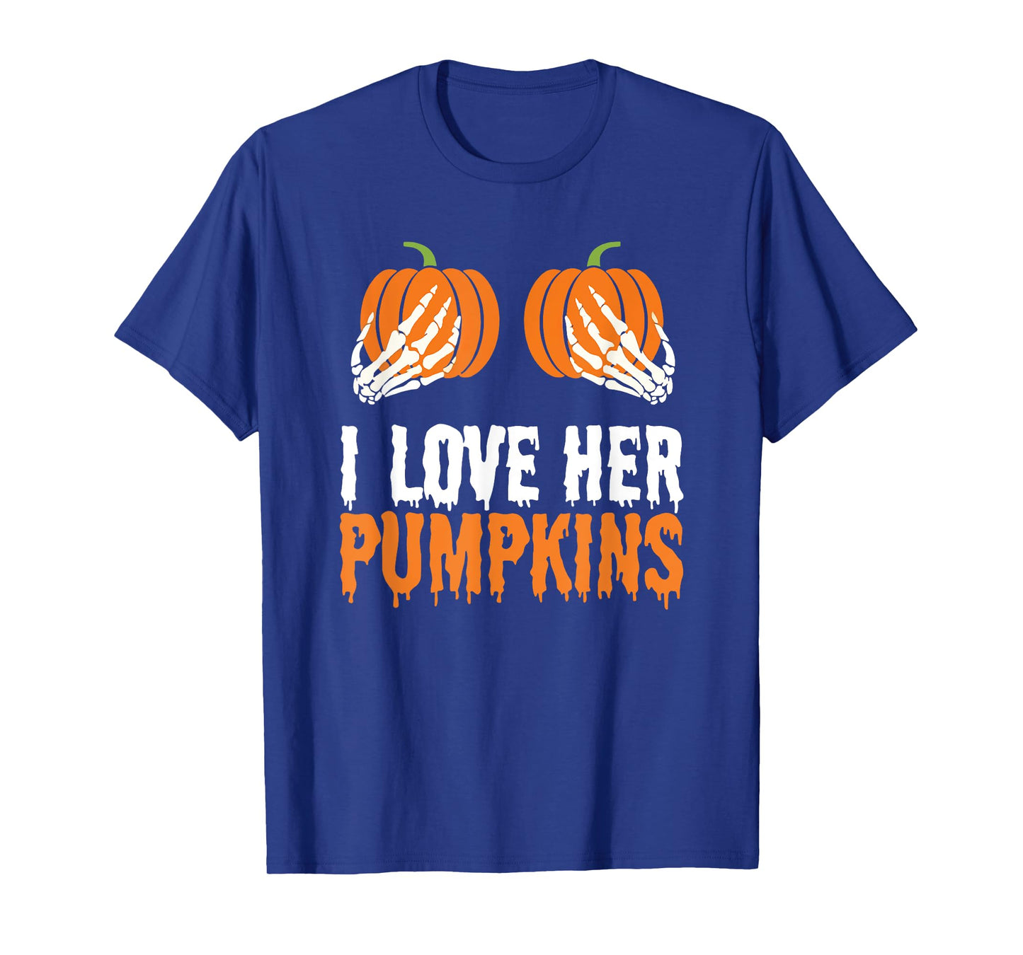 I Love His Broomstick I Love Her Pumpkins Halloween Couples T-Shirt