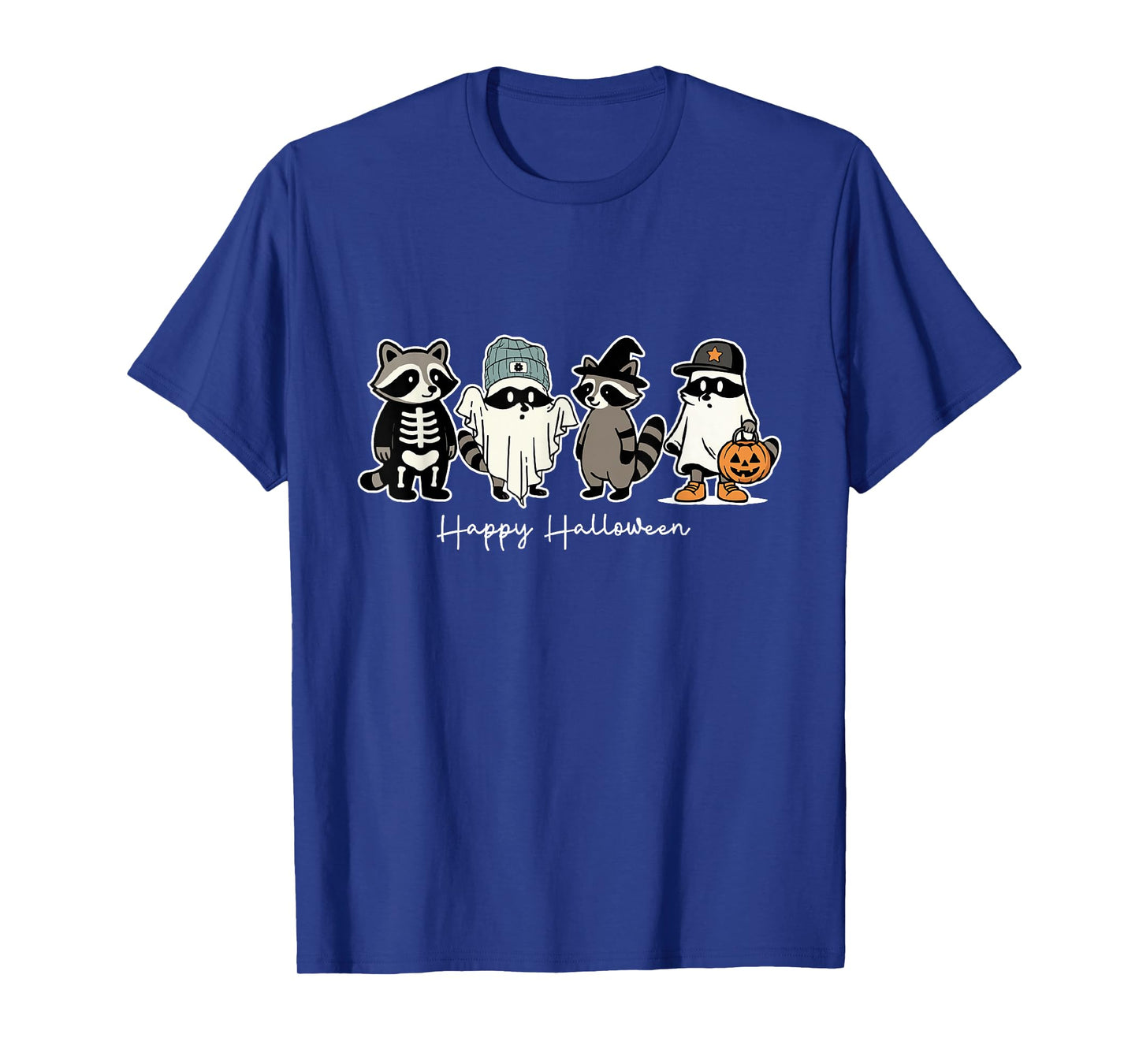 Happy Halloween Raccoon Ghost Raccoon Witch Trash Panda Meme T-Shirt