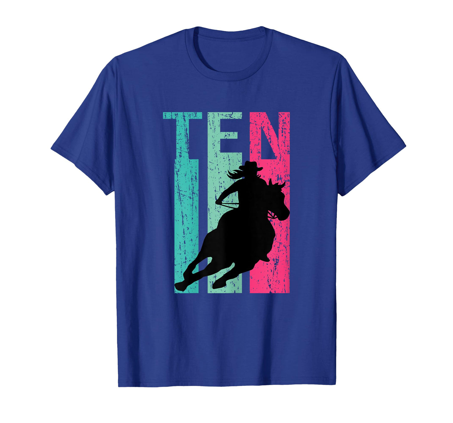 Retro Rodeo 10th Birthday Horse Lover Cowgirl Country 10 T-Shirt