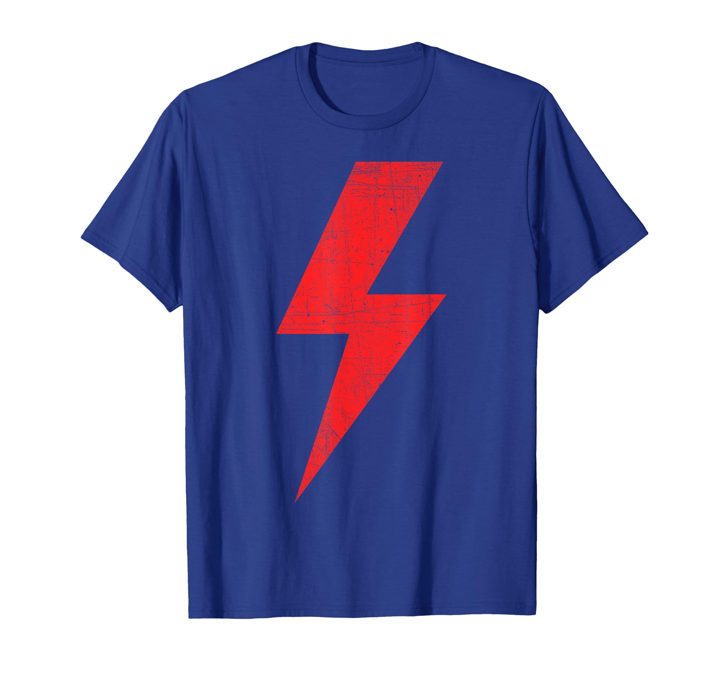 Bolt of Lightning Thunderbolt RED Front Back Team T-Shirt