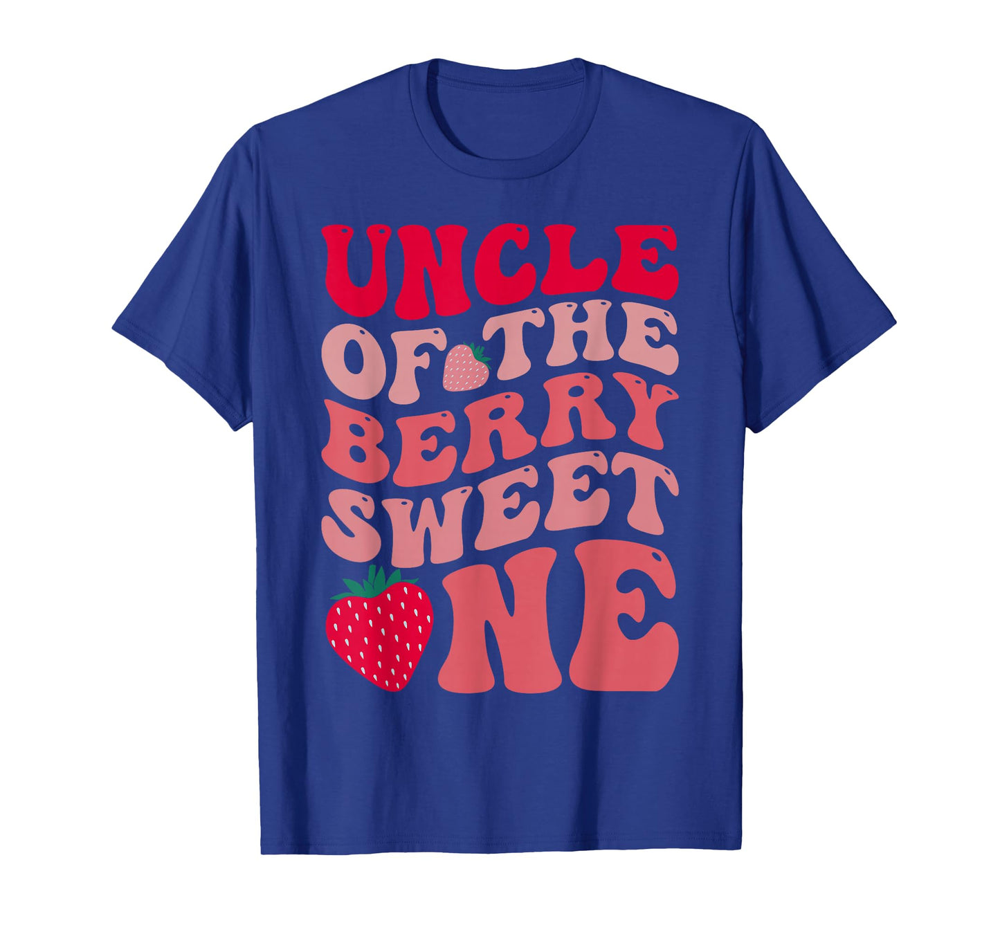 Uncle Of The Berry Sweet One Strawberry First Birthday T-Shirt