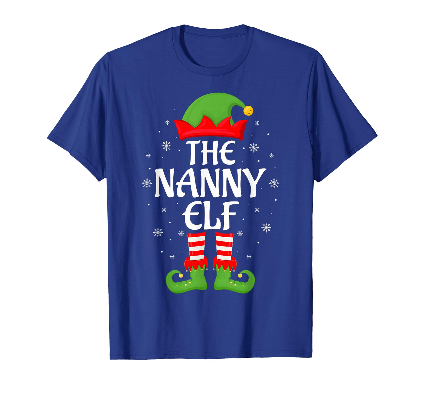 Nanny Elf Xmas Family Matching Elf Squad Christmas Women T-Shirt