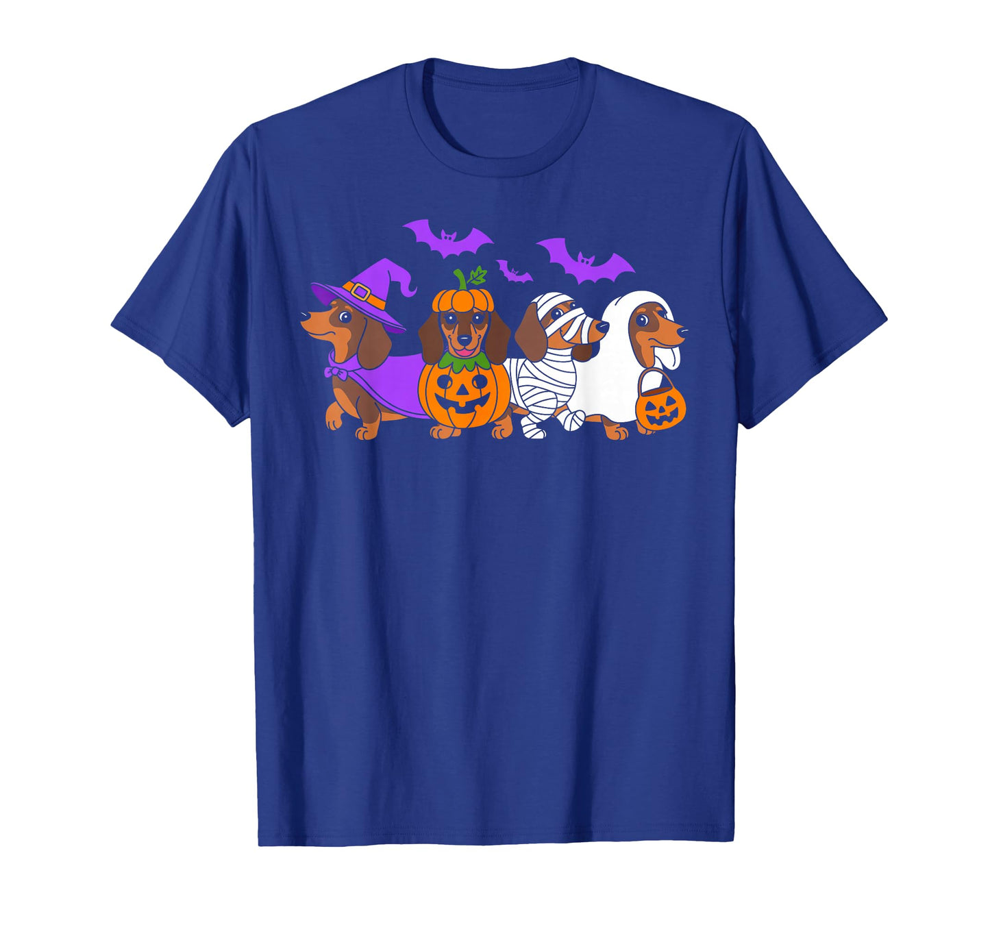 Weiner Dog Witch Happy Halloween T-Shirt