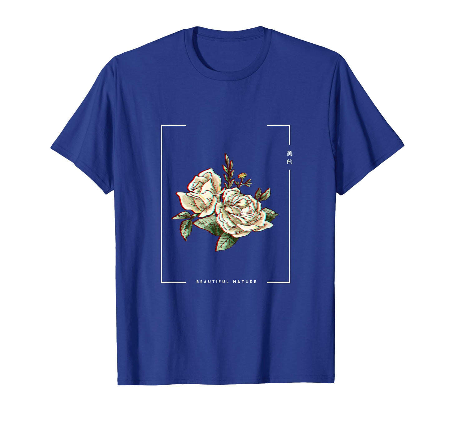 Japanese Aesthetic Vaporwave Nature Flower Glitch Anime T-Shirt