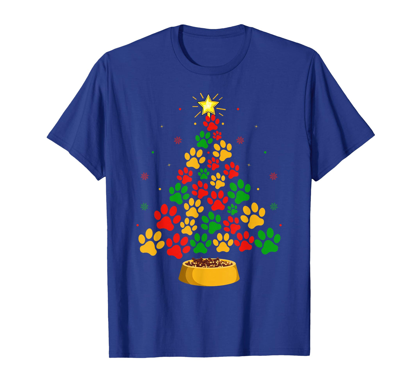 Dog Paw Christmas Tree Holiday Puppy Dog Family Xmas Pajamas T-Shirt
