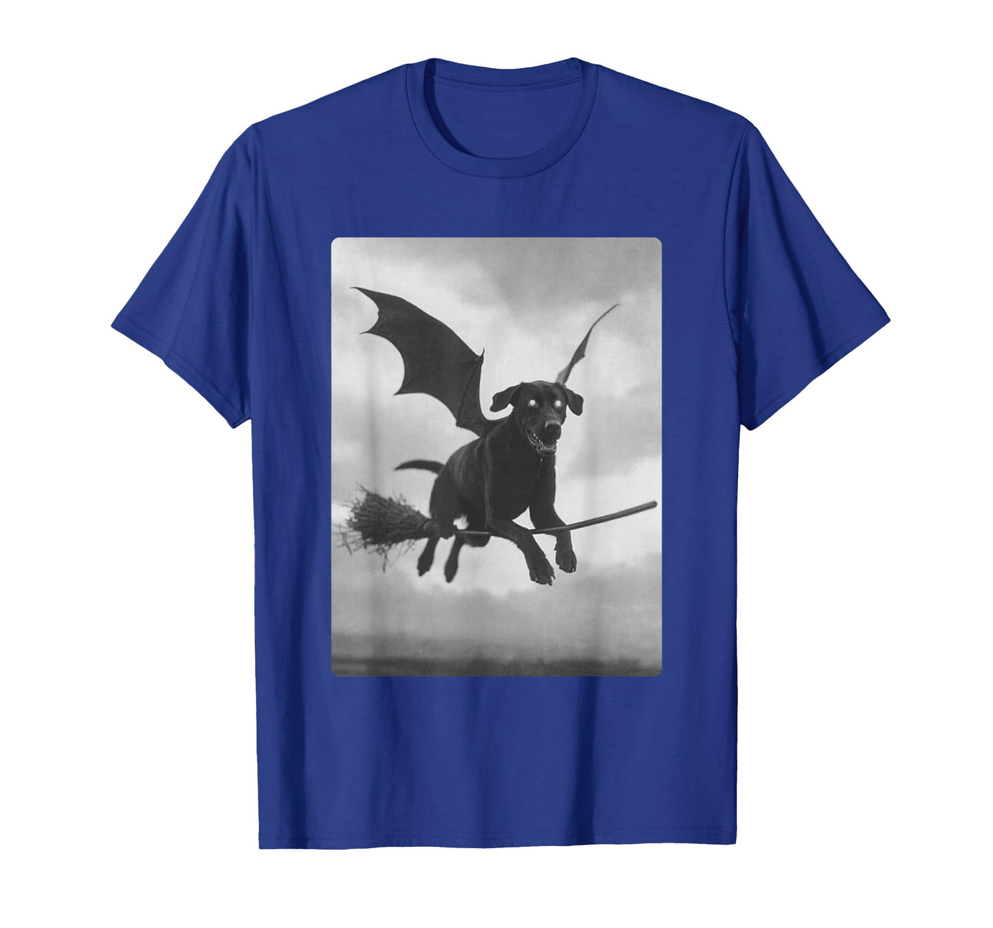 Labrador Retriever Witch with Bat Wings Spooky Halloween Dog T-Shirt