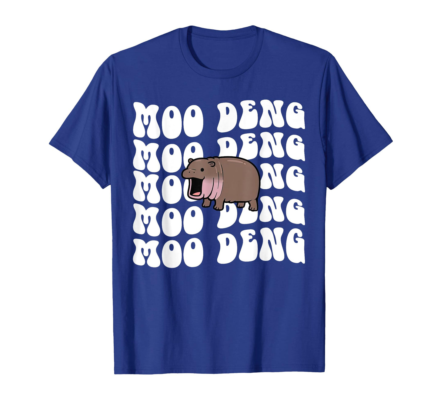 Funny Moo Deng The Cute Baby Hippo Thai Costume Women Kids T-Shirt
