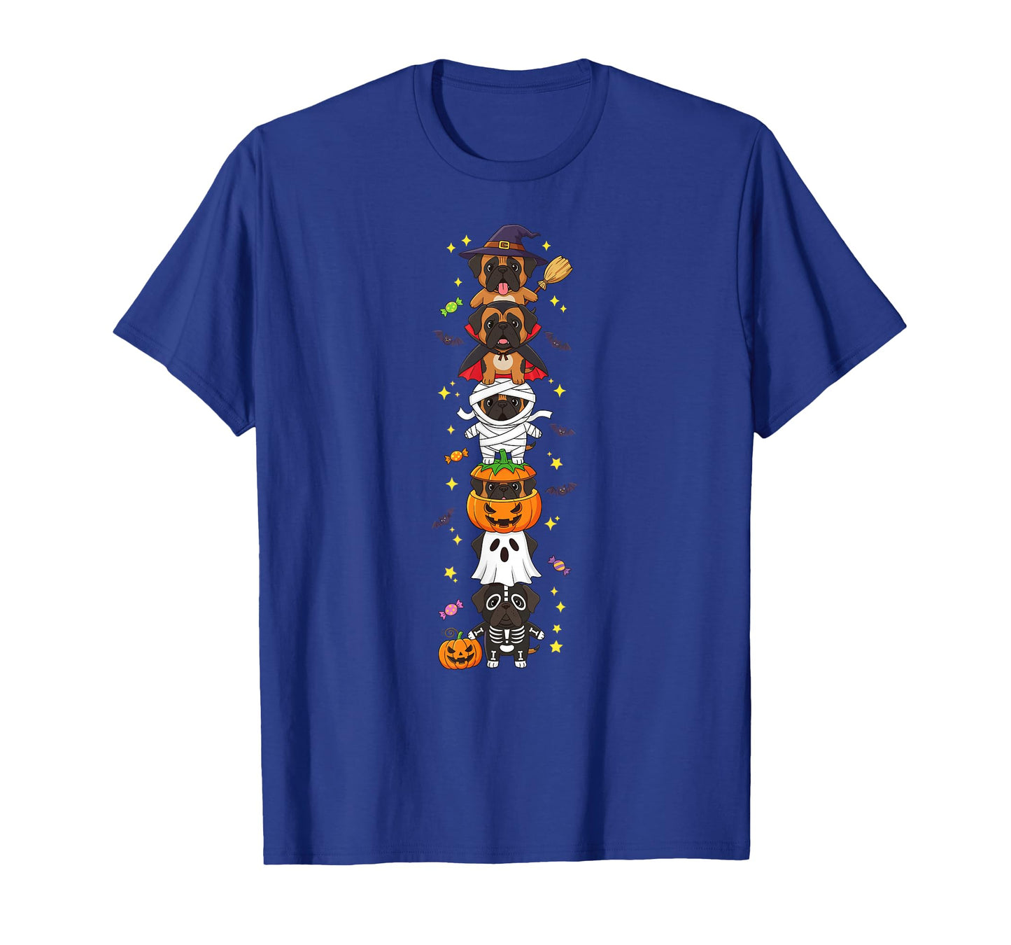 Funny Mastiff Witch Vampire Ghost Halloween Kids Mens Womens T-Shirt