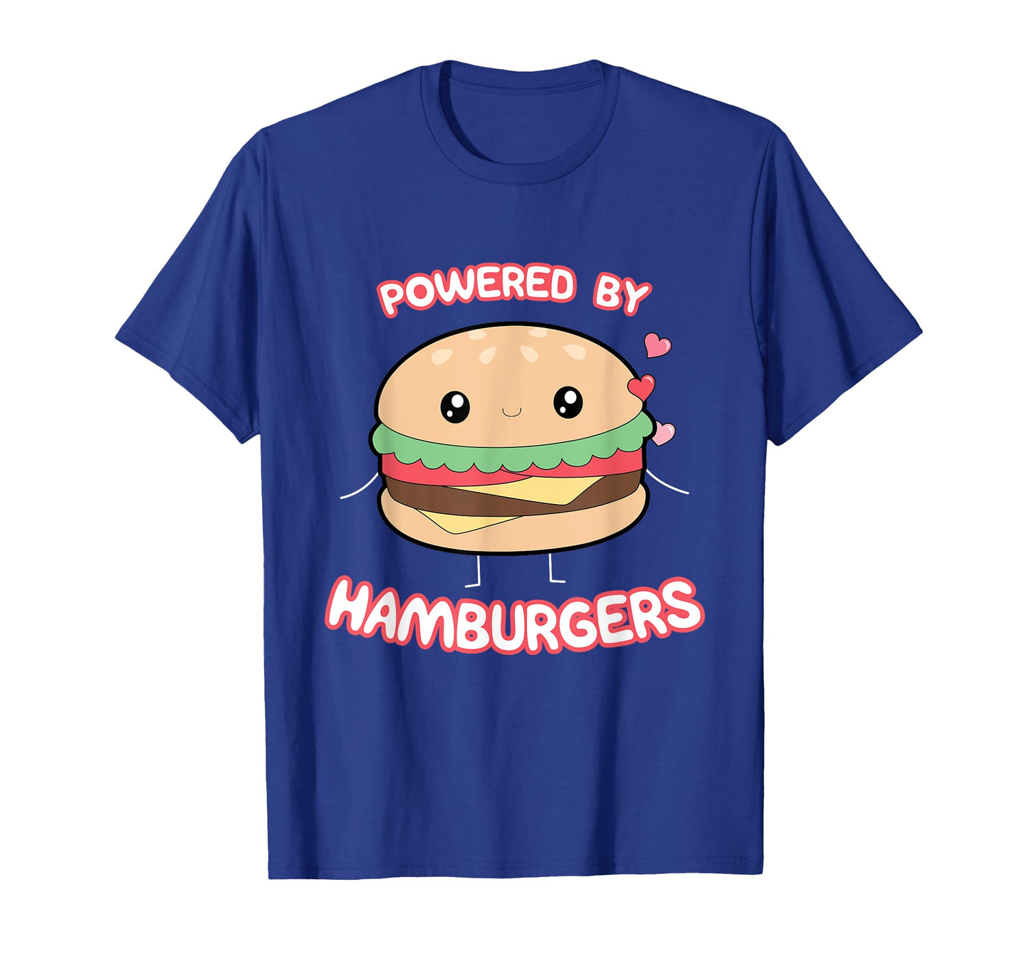 Powered By Hamburgers, Kawaii Hamburger Top T-Shirt