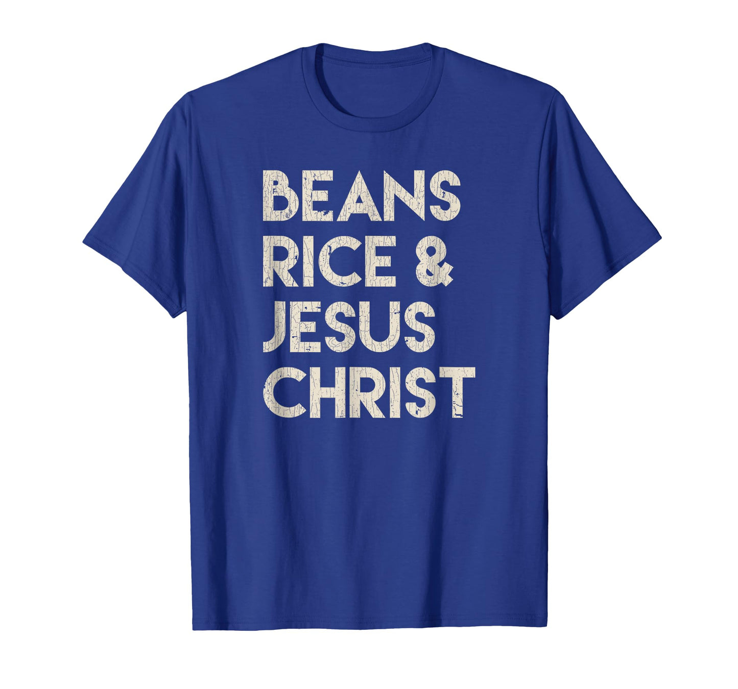 Vintage Retro Beans Rice & Jesus Christ T-Shirt