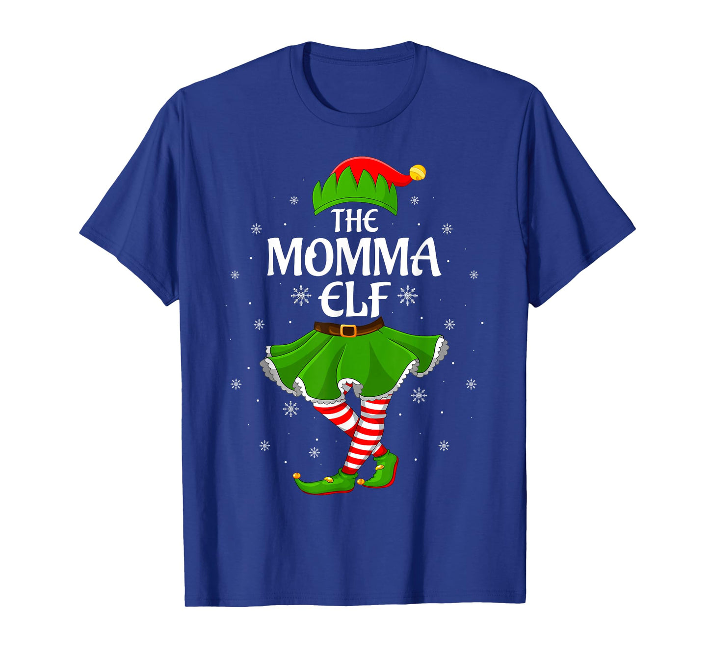 Momma Elf Christmas Family Girls Women Elf Squad Xmas T-Shirt
