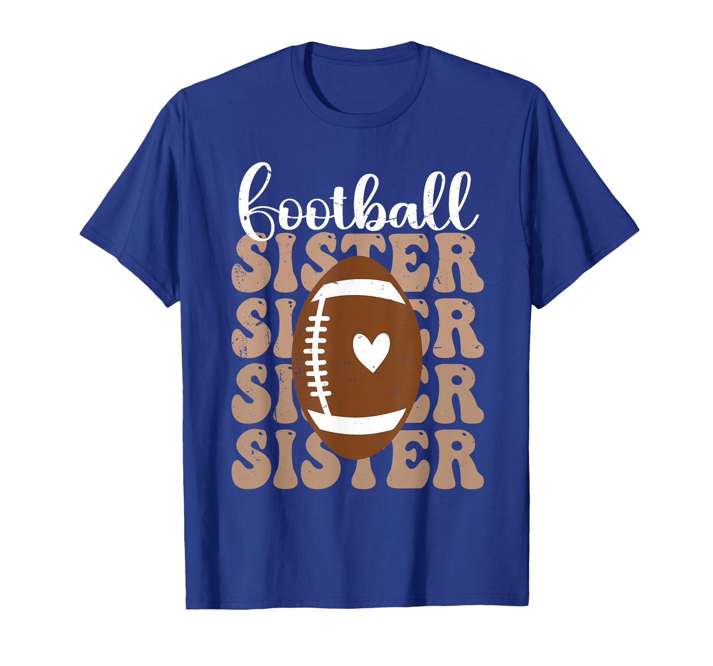 Football Sister Vintage Sport Lover Sister Mothers Day T-Shirt