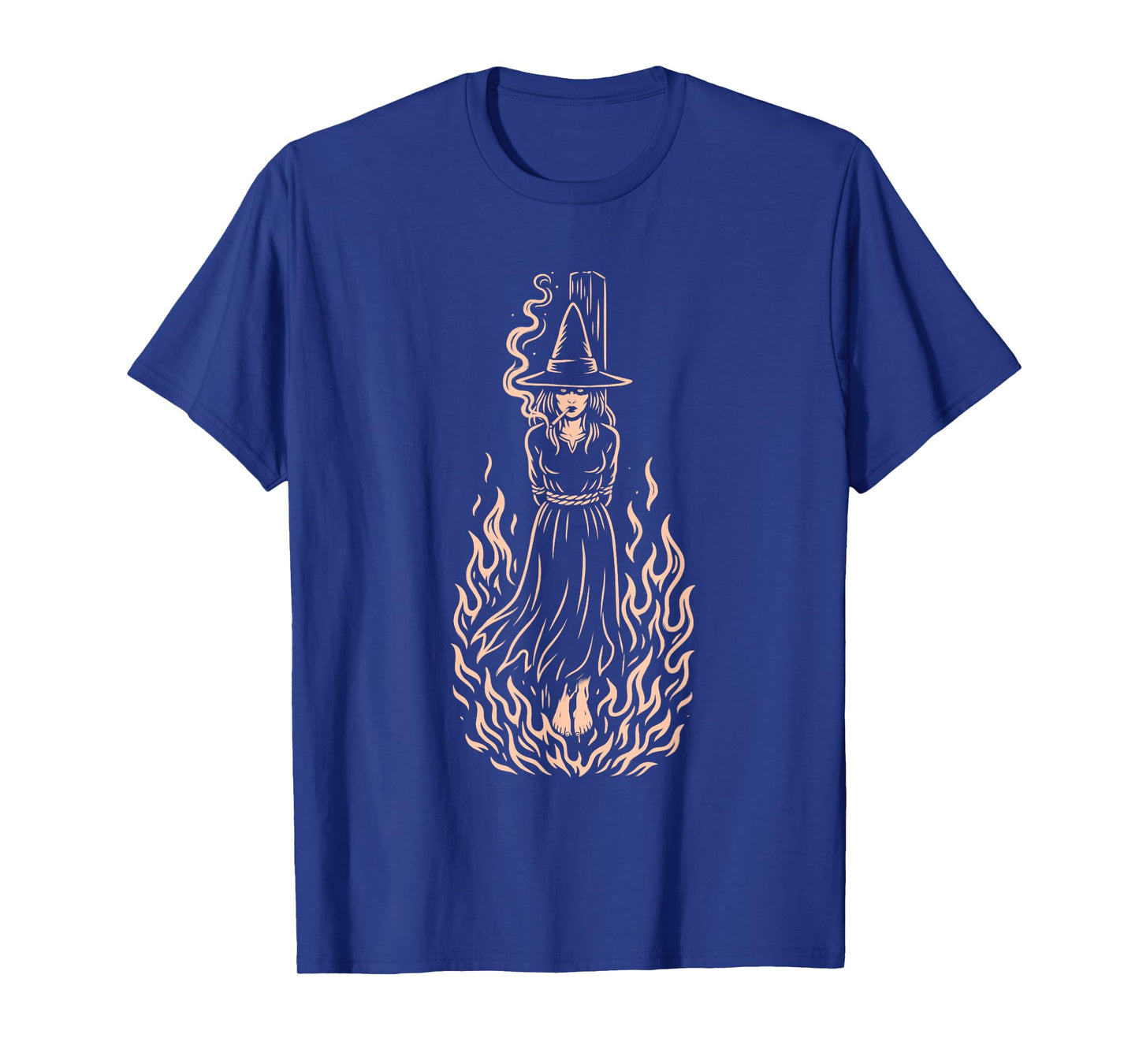 Halloween Vibes Spooky Season Witchy Burning Smoking Witch T-Shirt