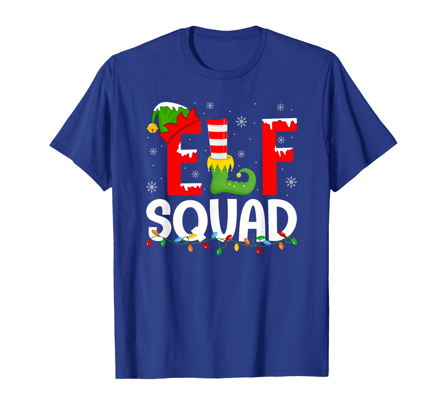 Elf Squad Christmas Pajamas Matching Family Men Women Xmas T-Shirt