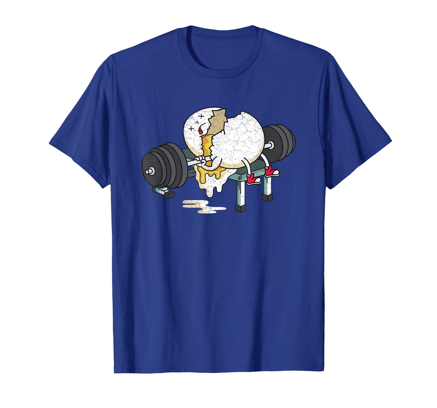 Funny Smashed Egg Fitness Gym Barbells Lifting Workout T-Shirt
