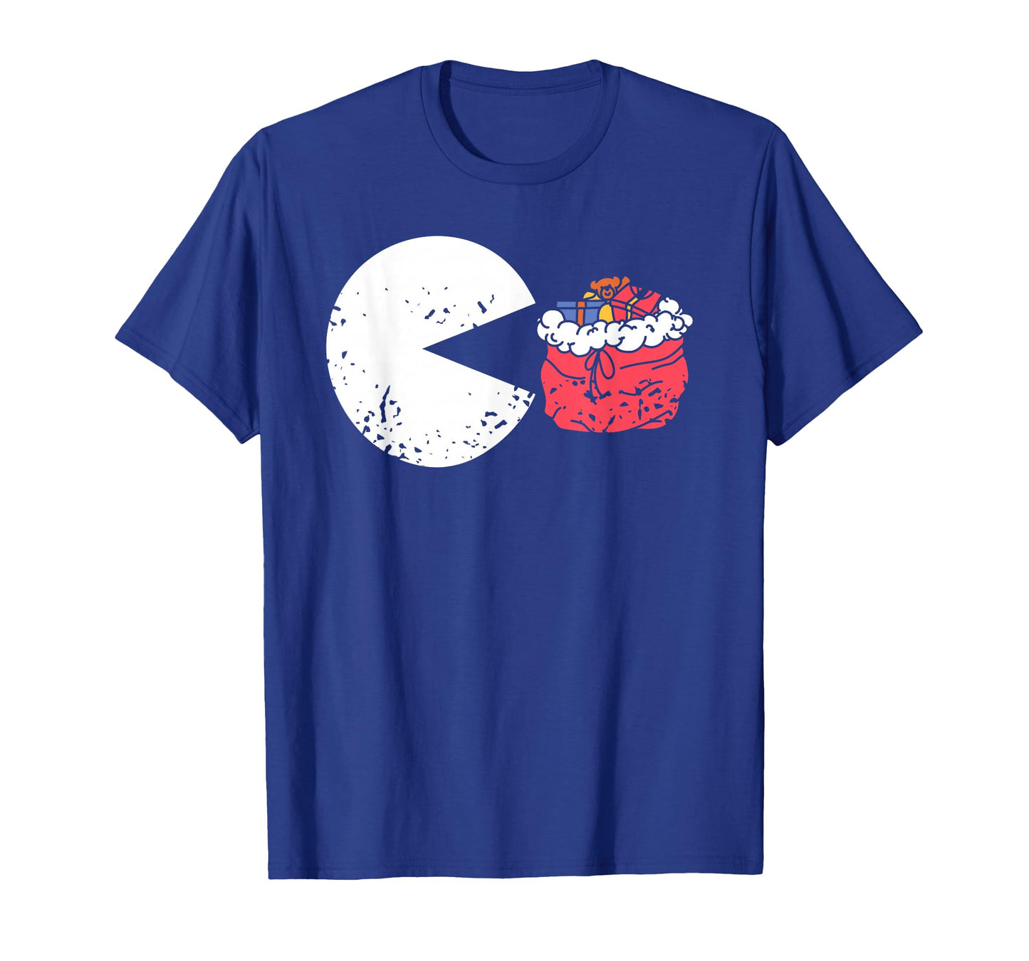 Retro Chomper Eating Santa Sack Funny Holiday Meme T-Shirt