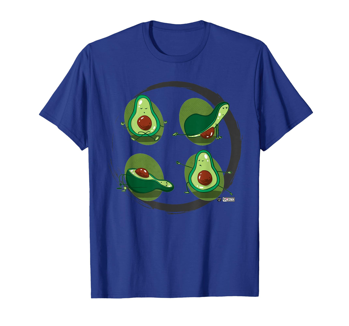Yogavocado Poses, Funny Tropical Fruit Doing Yoga Poses T-Shirt