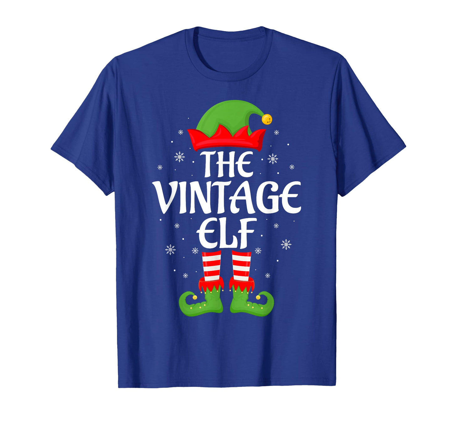 Vintage Elf Xmas Family Matching Elf Squad Christmas T-Shirt