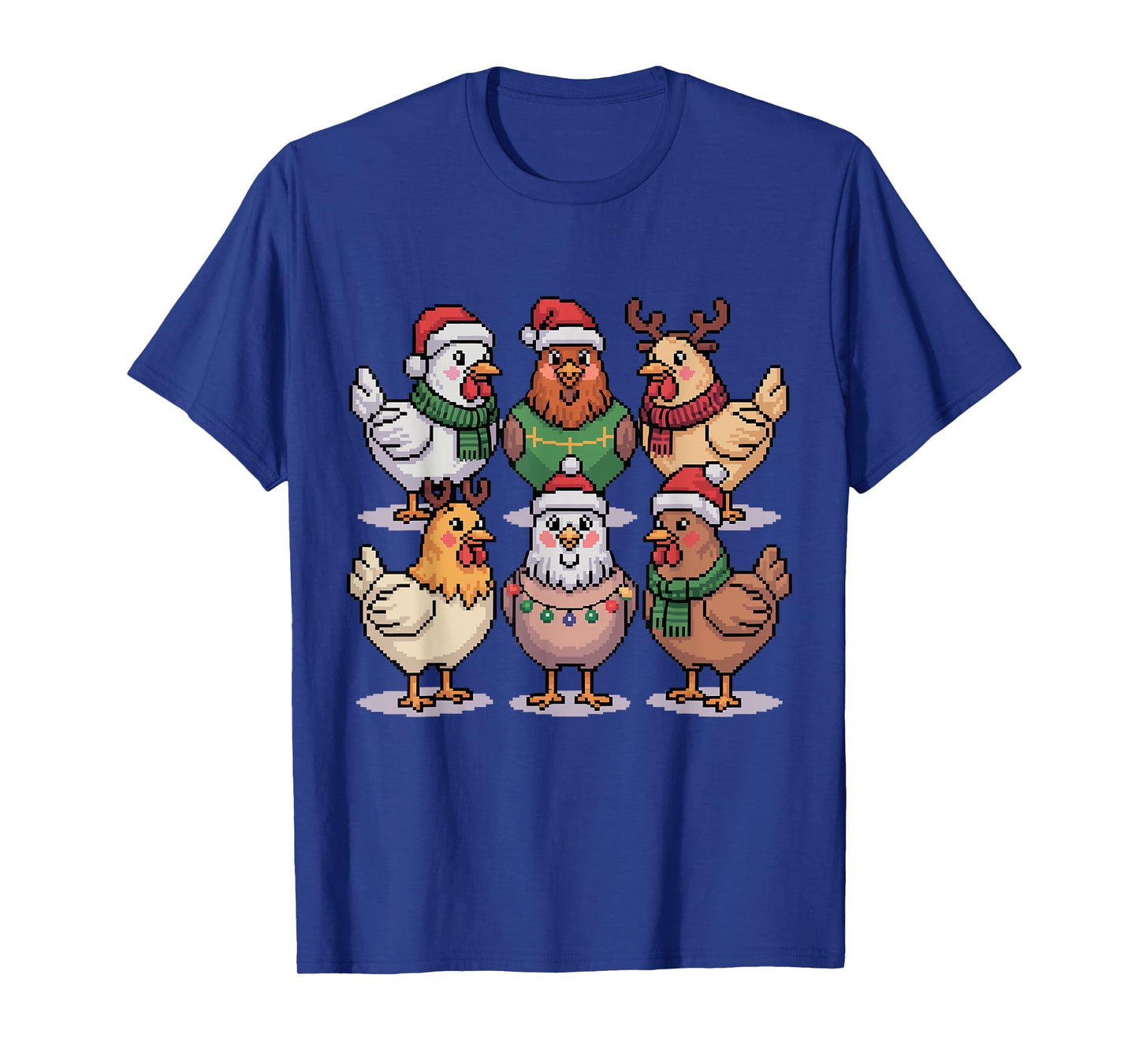 Christmas Lights Chicken Santa Funny Xmas Tree for Men Women T-Shirt