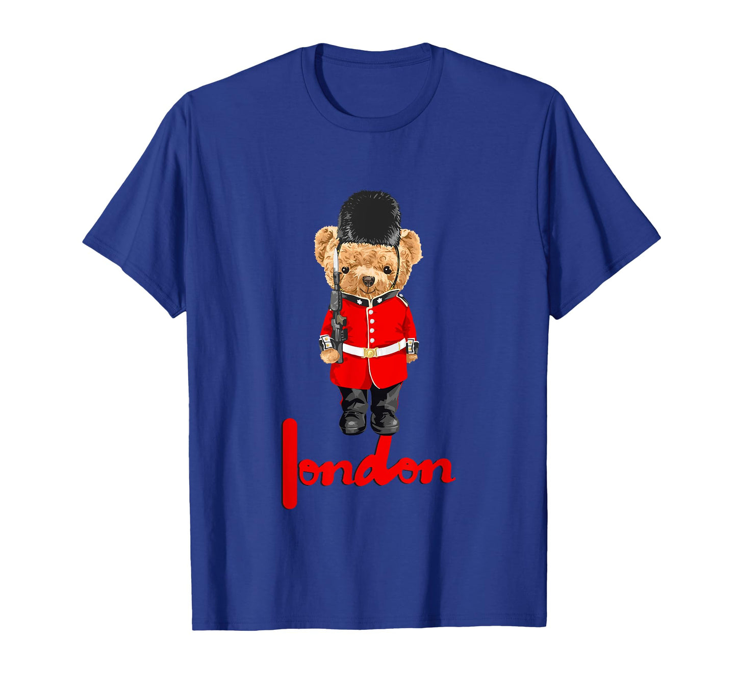 Cool London Teddy Bear Illustration Novelty Graphic Designs T-Shirt