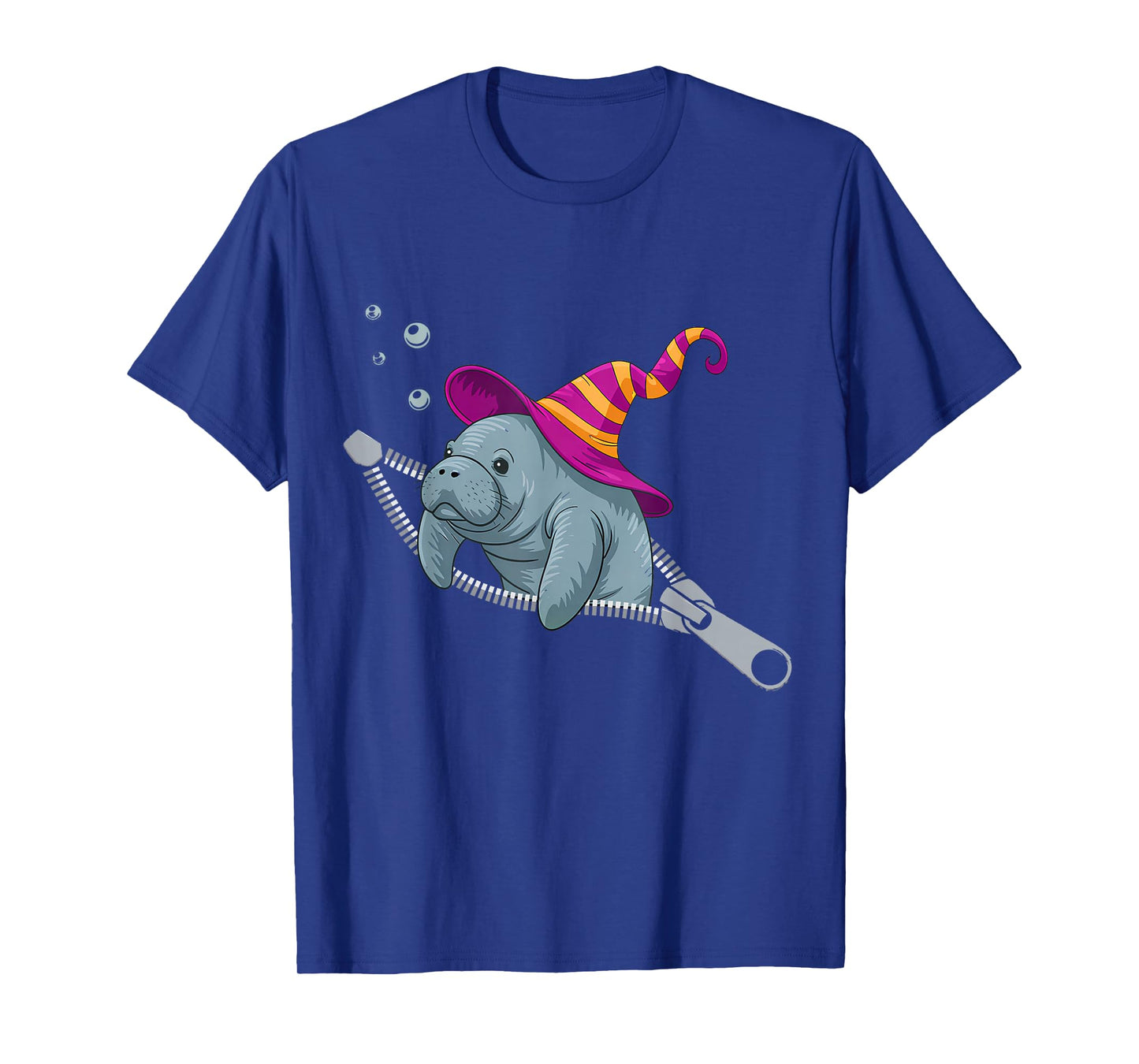Manatee Emerging from A Zipper Manatee Halloween Women T-Shirt