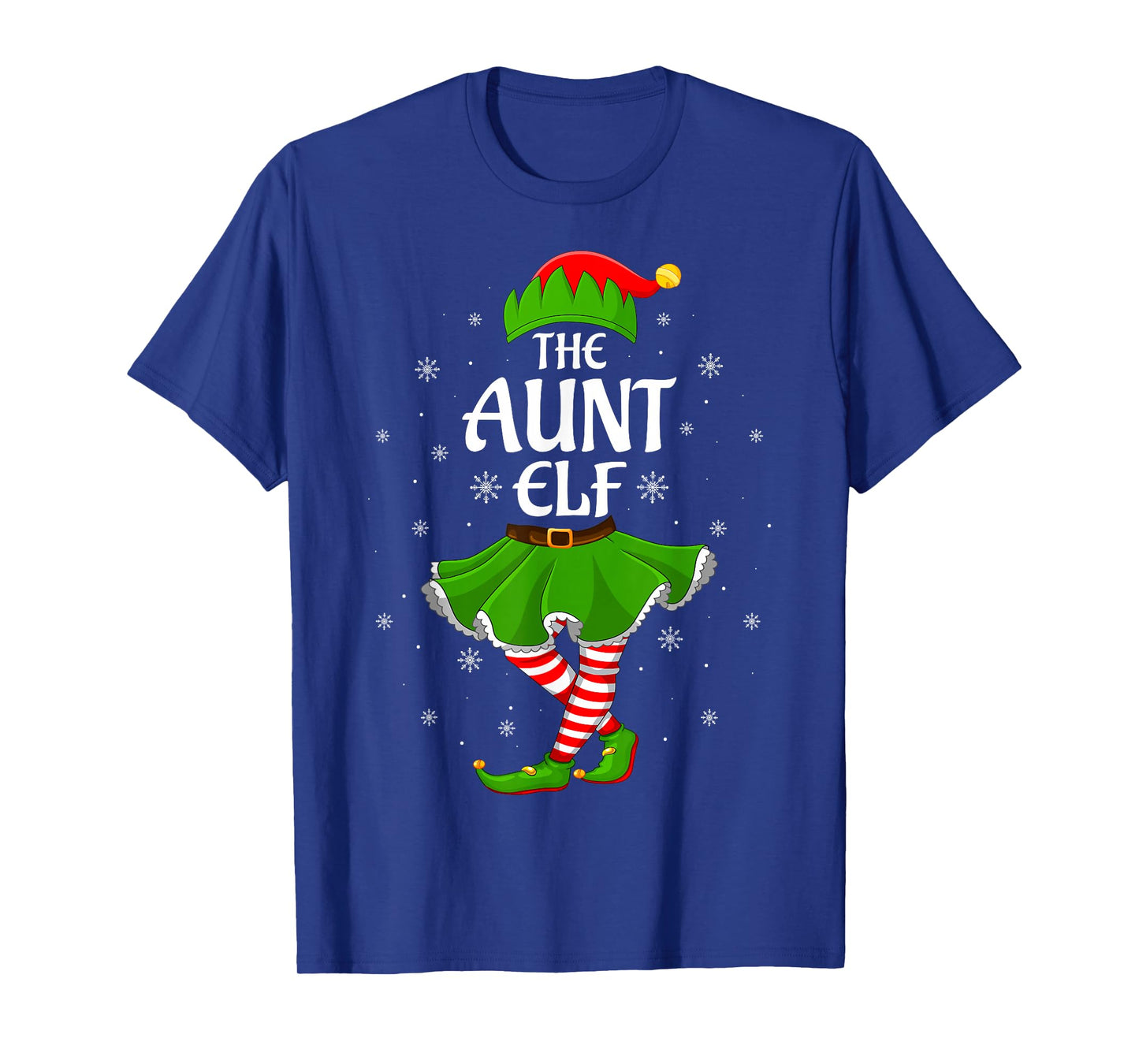 Aunt Elf Christmas Family Girls Women Elf Squad Xmas T-Shirt