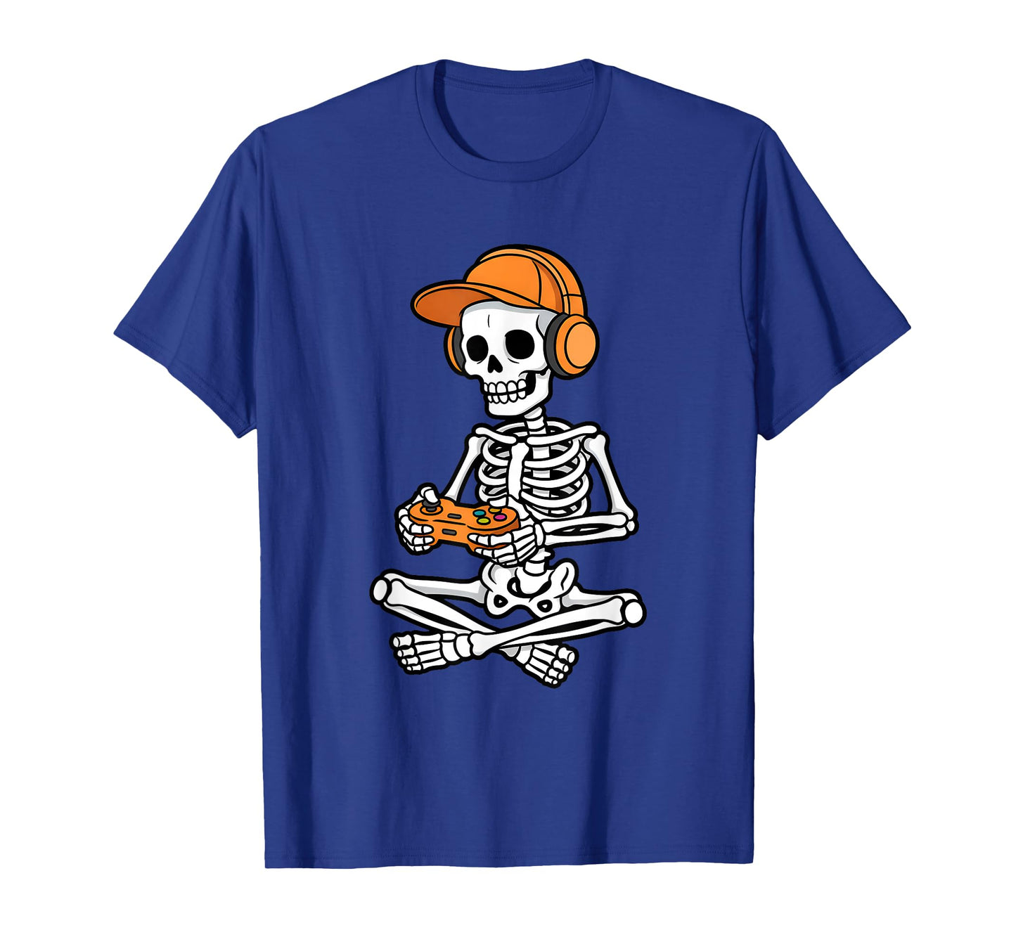 Halloween Skelton Gamer Video Gaming Funny Kids Boys Girls T-Shirt