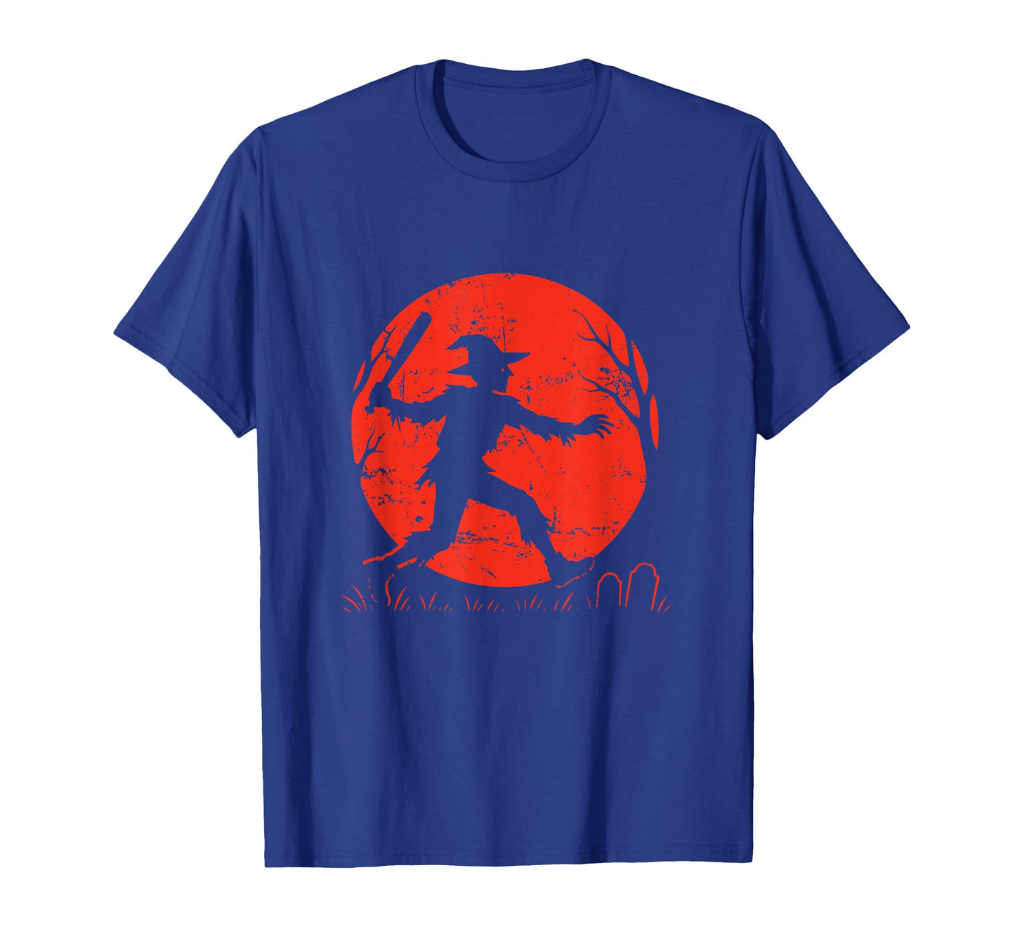 Scarecrow Baseball Under Moon T-Shirt
