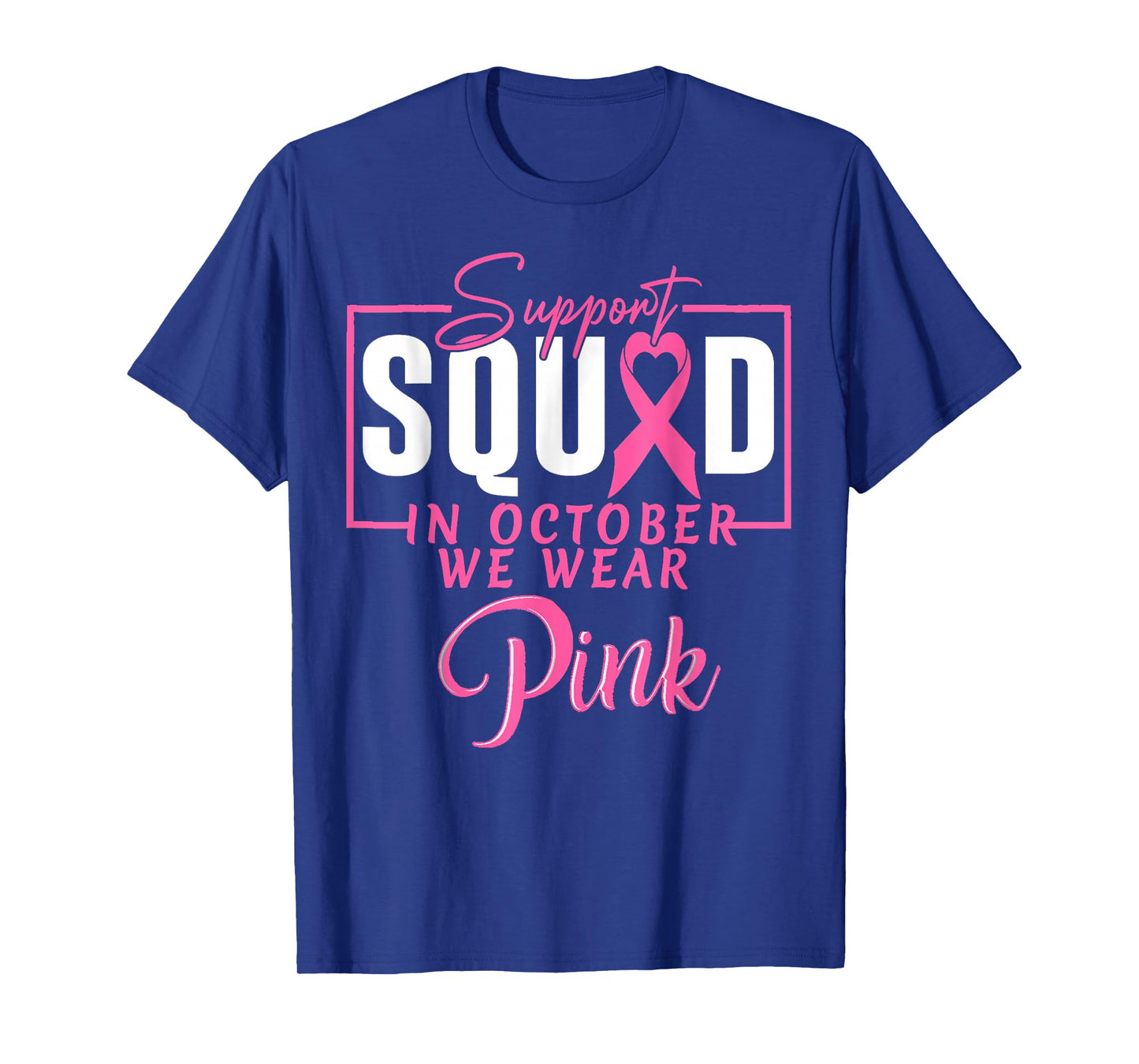 in October We Wear Pink Ghost Witch Breast Cancer Awareness T-Shirt