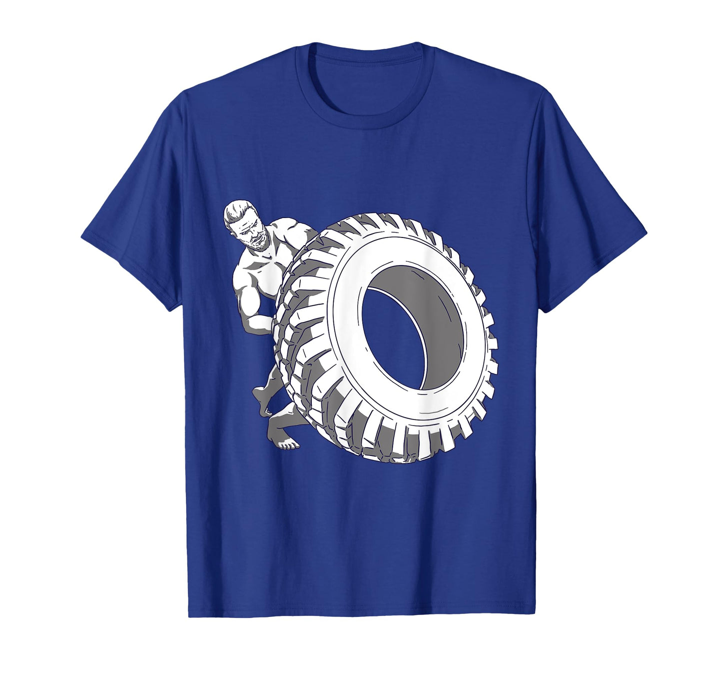 Man With Tyres For Strength Sports T-Shirt