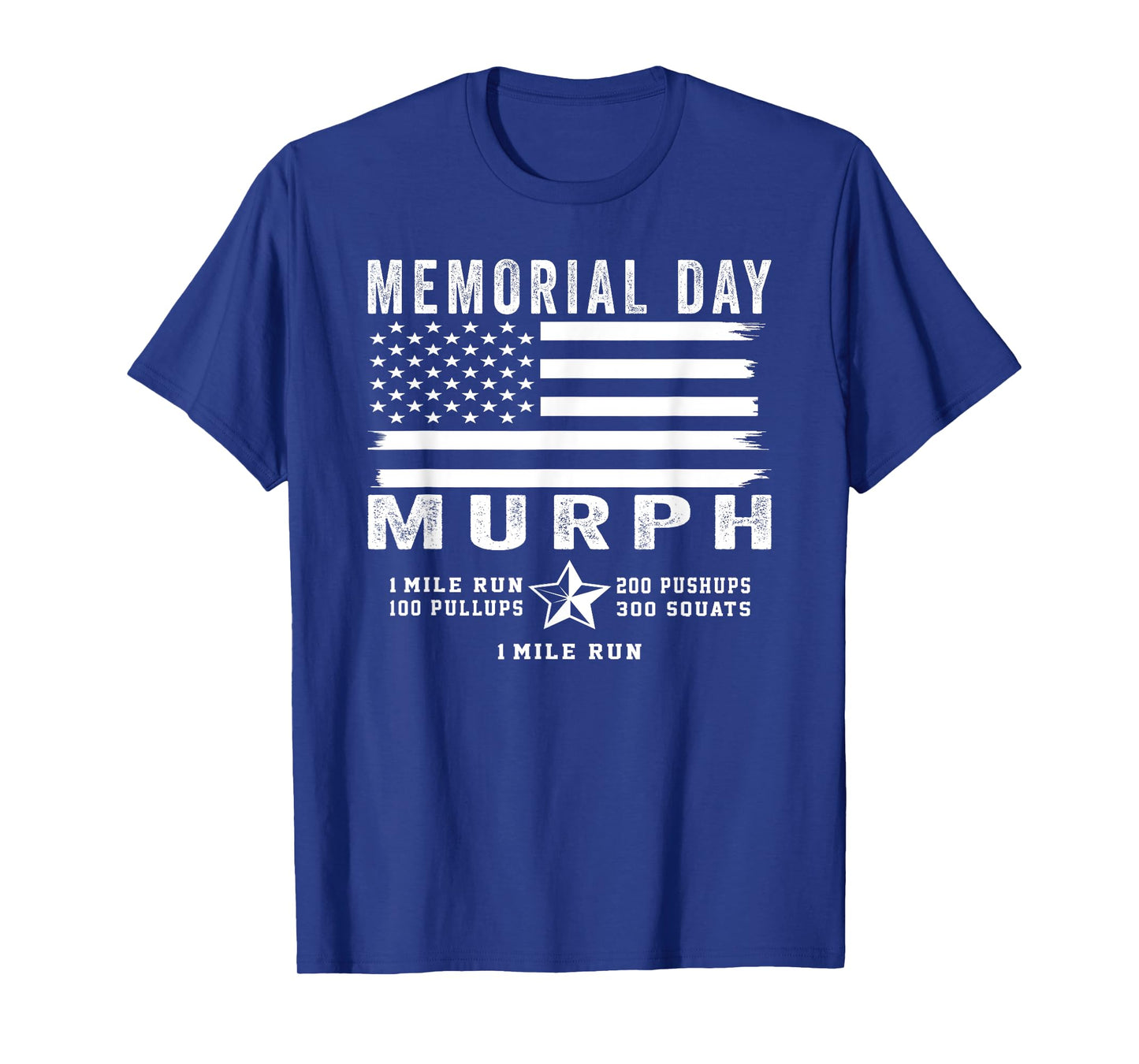 Murph Challenge Memorial Day Workout Gym US Flag Patriotic T-Shirt