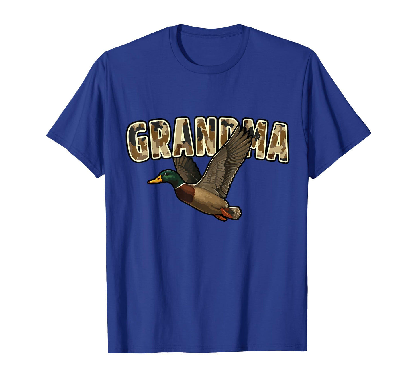 Camouflage Vintage Mallard Duck Retro Camo Hunting Grandma T-Shirt