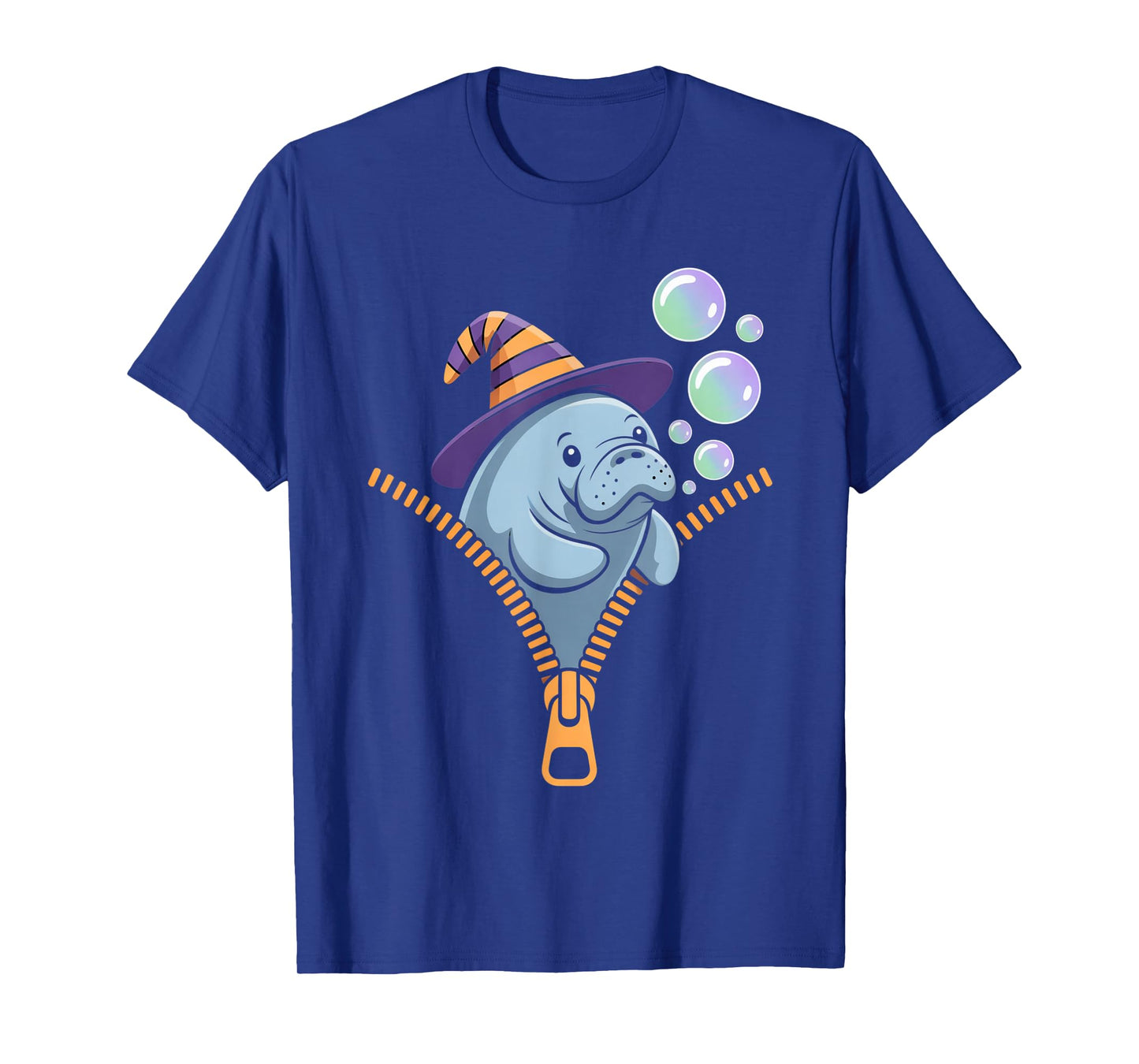 Manatee Emerging from A Zipper Cute Manatee Halloween T-Shirt