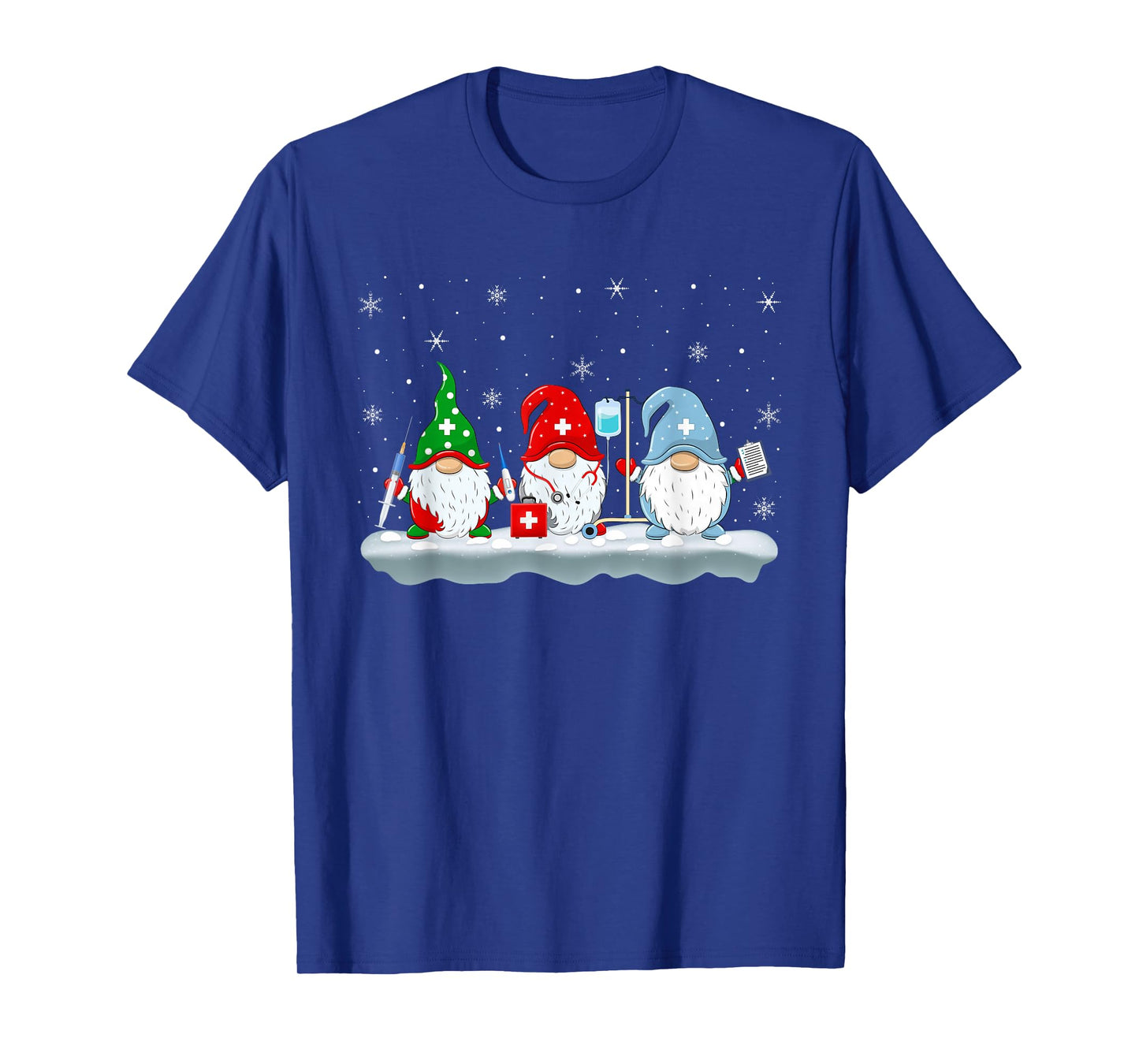 Nurse Christmas Gnomes Xmas Scrub Tops ER RN Nurse Men Women T-Shirt