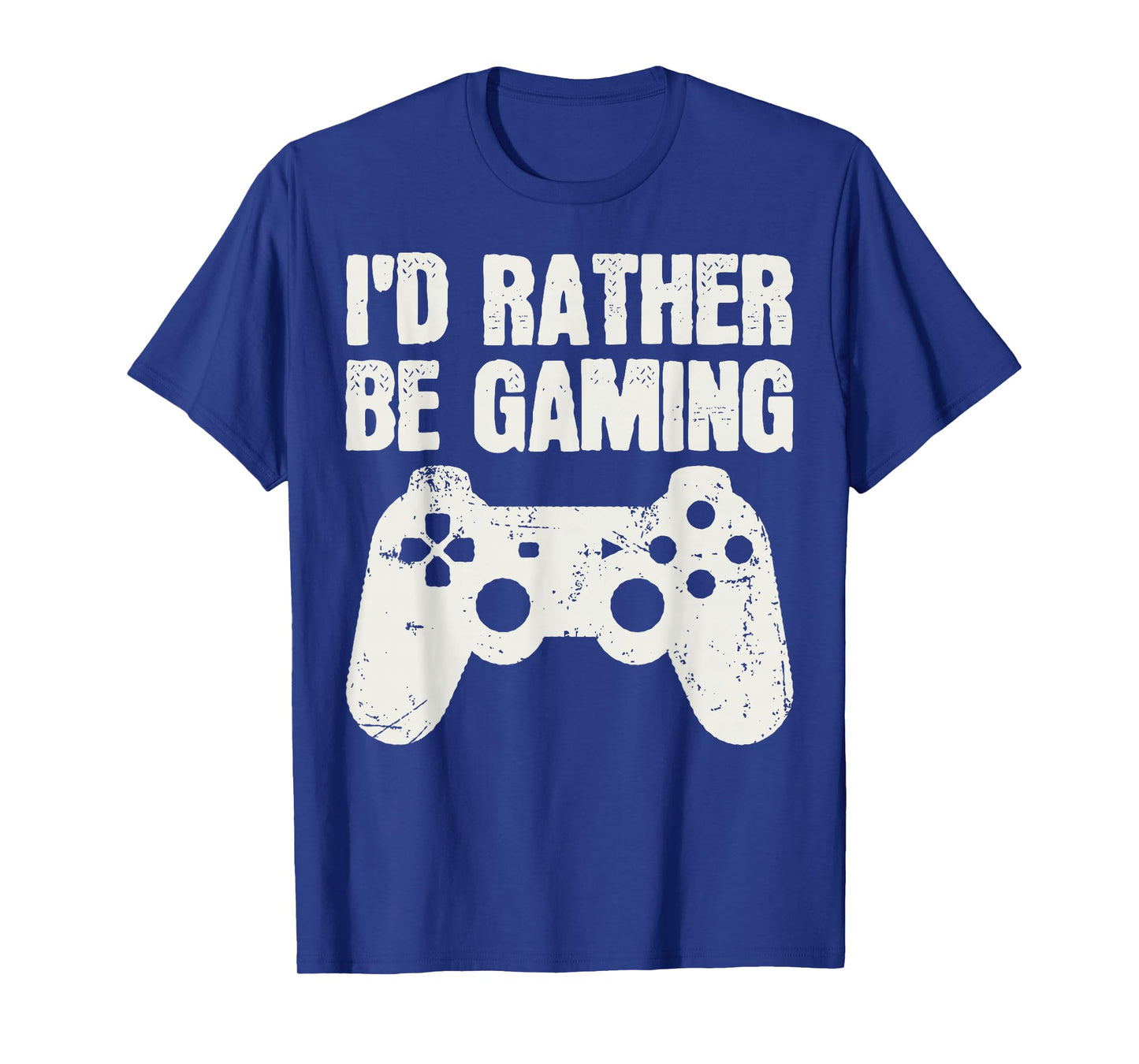 I'd Rather Be Gaming Gamer Video Games Cool Retro Distressed T-Shirt