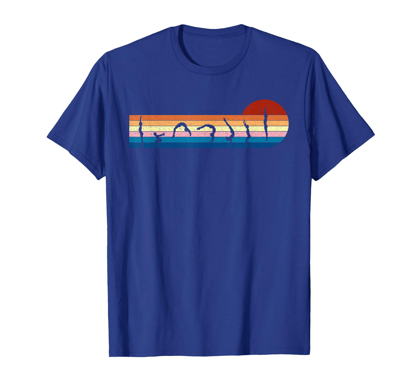 Gymnastics Vintage Retro Sunset Silhouette, Cool Gymnast Tee T-Shirt