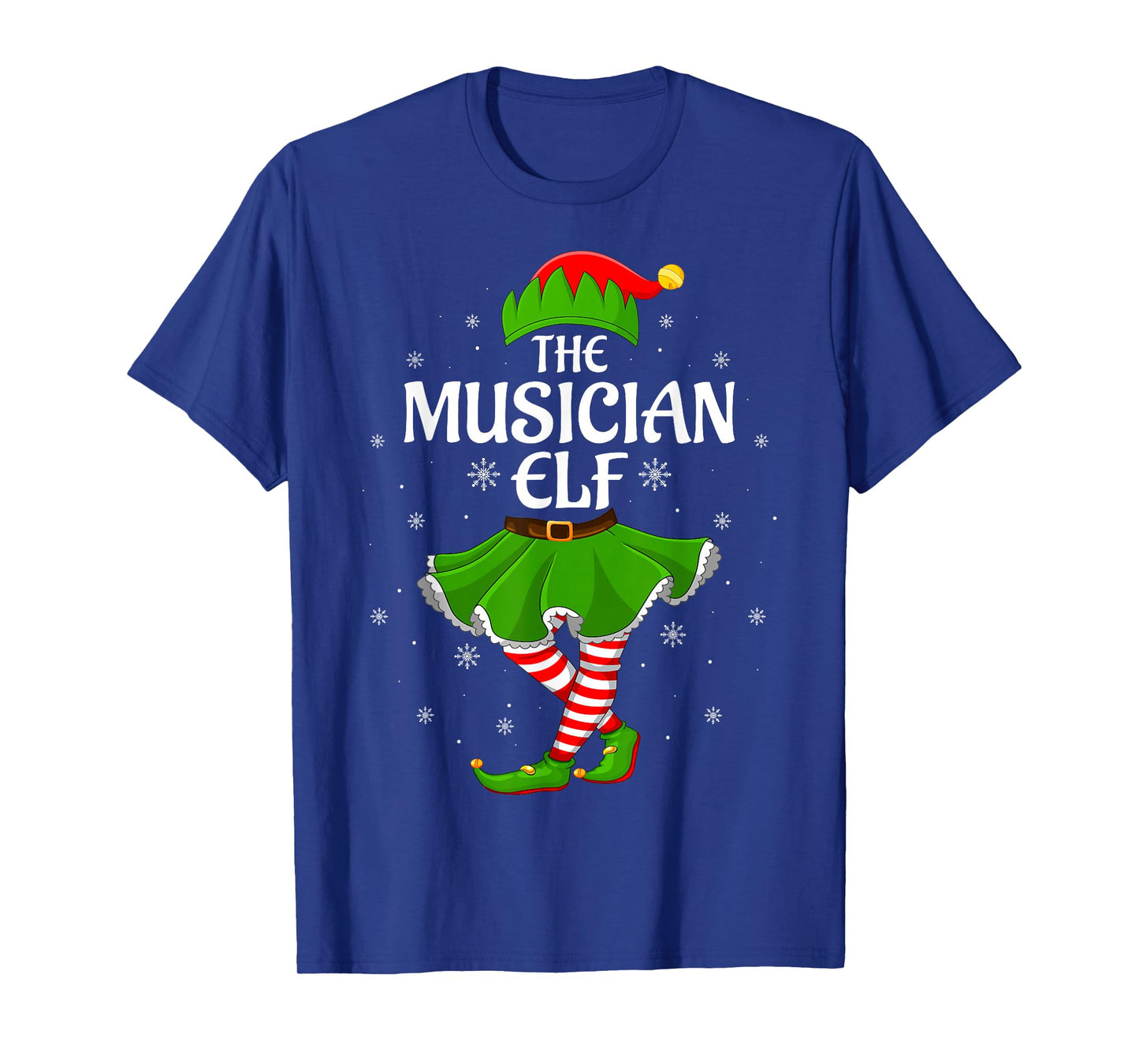 Musician Elf Christmas Family Girls Women Elf Squad Xmas T-Shirt